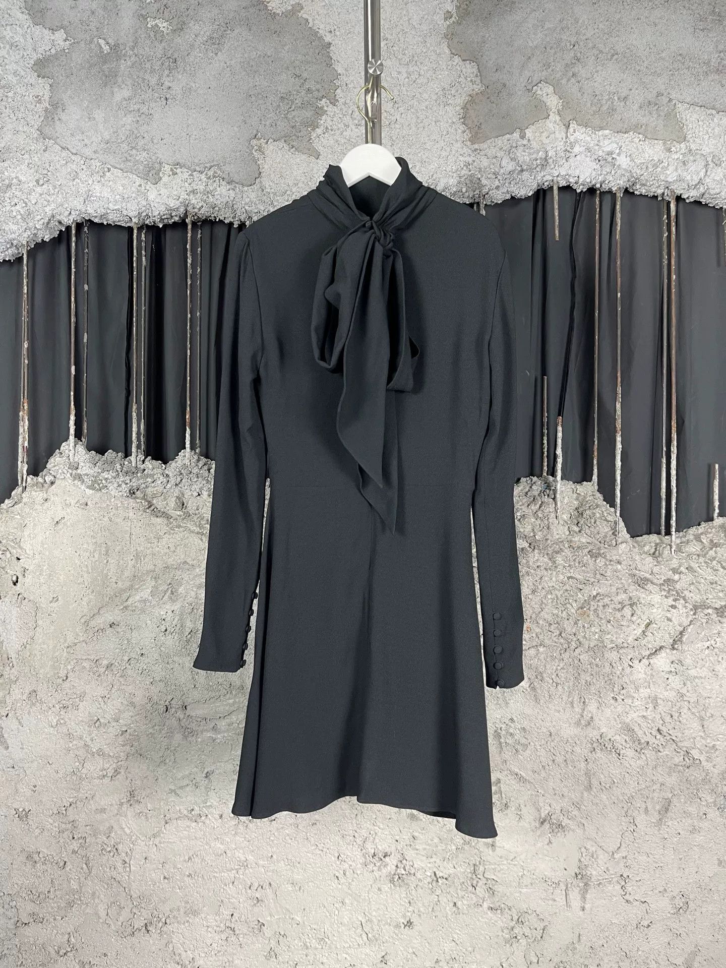 Saint Laurent Paris Saint Laurent Bow Tie Mini Dress Size 36 Size XS / US 0-2 / IT 36-38 - 2 Thumbnail