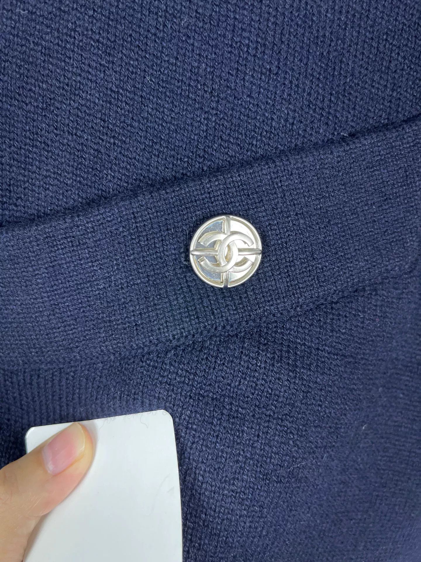 Chanel Chanel Navy Knit Coat Size 34 Size XS / US 0-2 / IT 36-38 - 6 Thumbnail