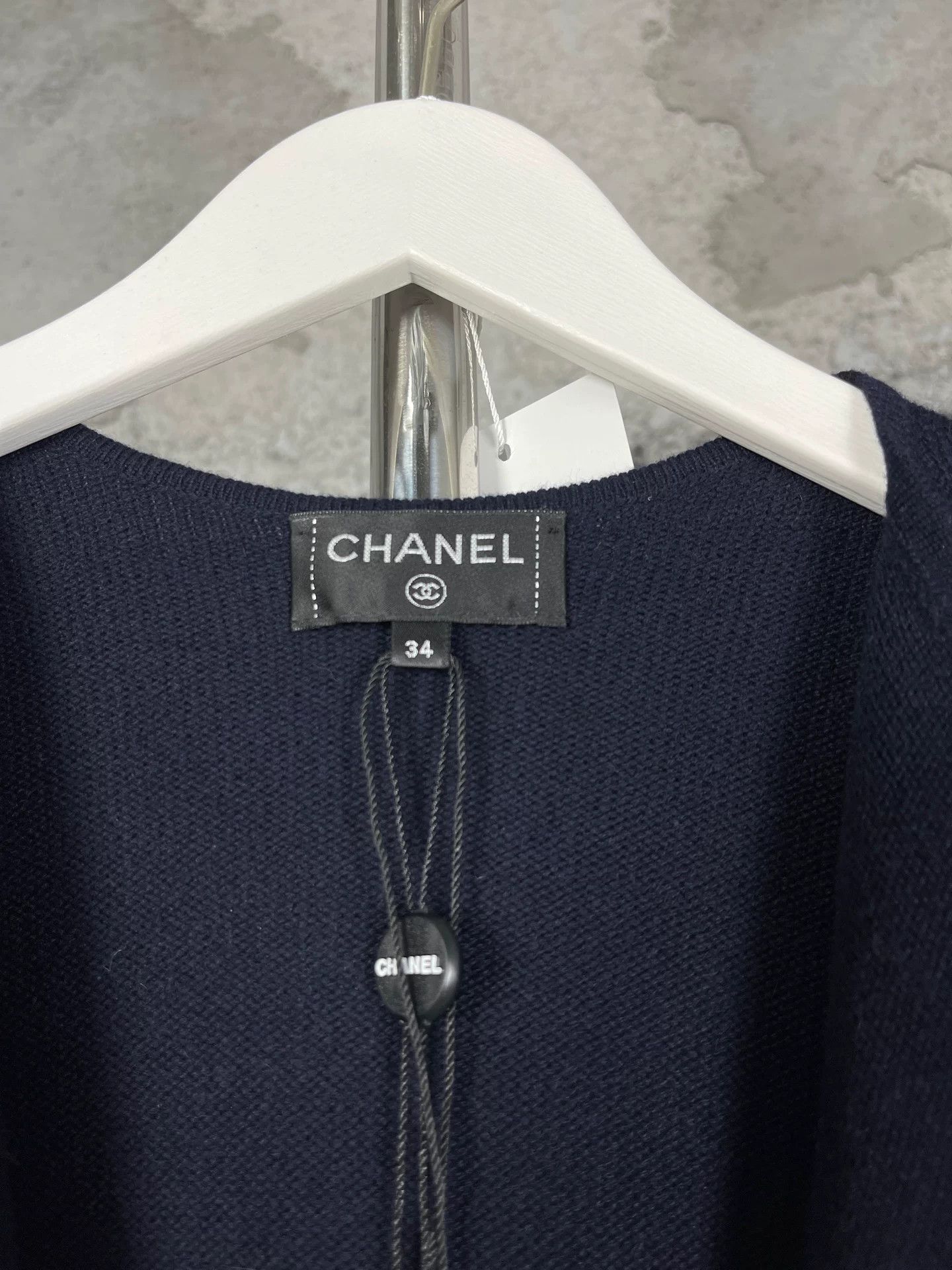 Chanel Chanel Navy Knit Coat Size 34 Size XS / US 0-2 / IT 36-38 - 7 Thumbnail