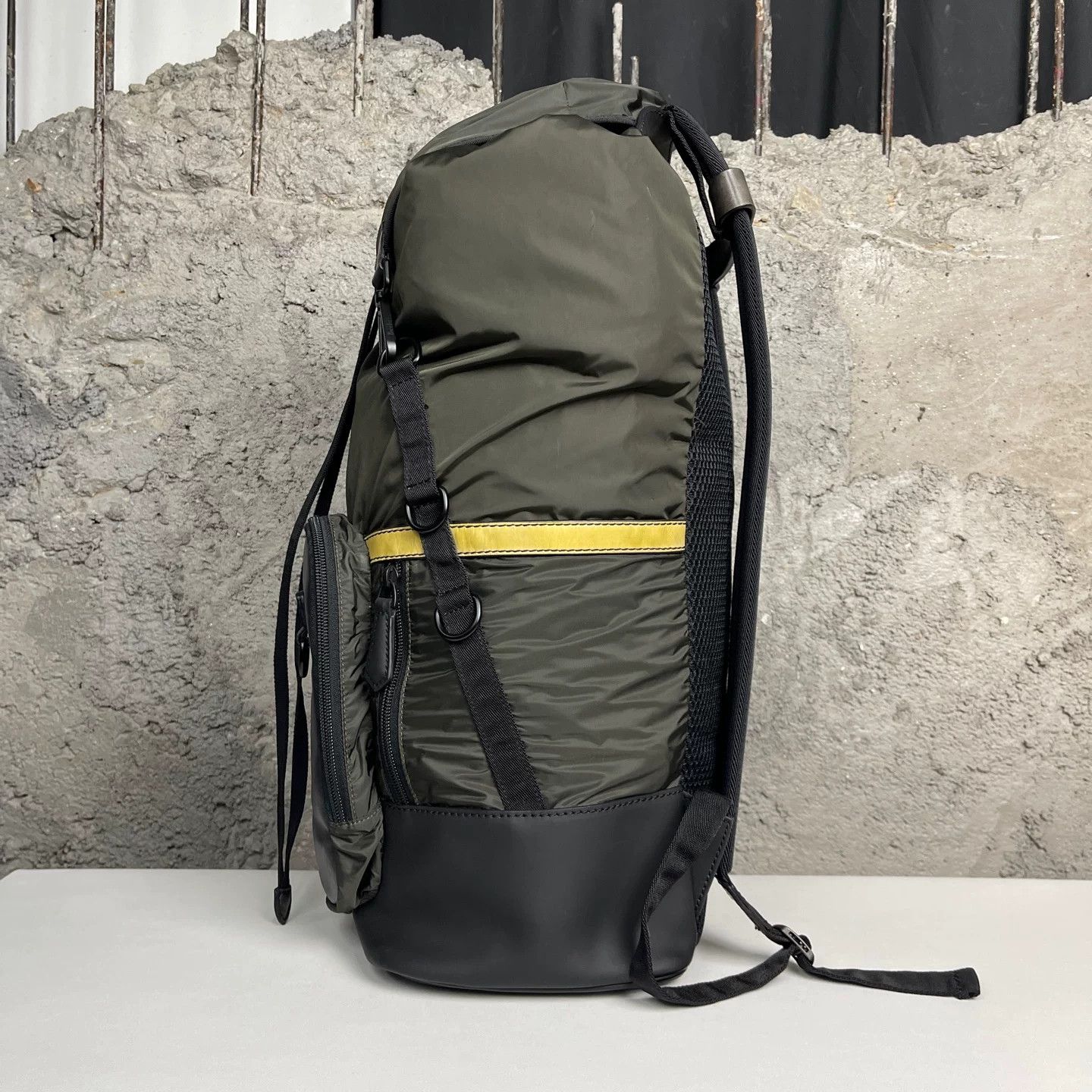 Berluti Berluti Olive Leather Trim Backpack ONE SIZE Size ONE SIZE - 5 Thumbnail