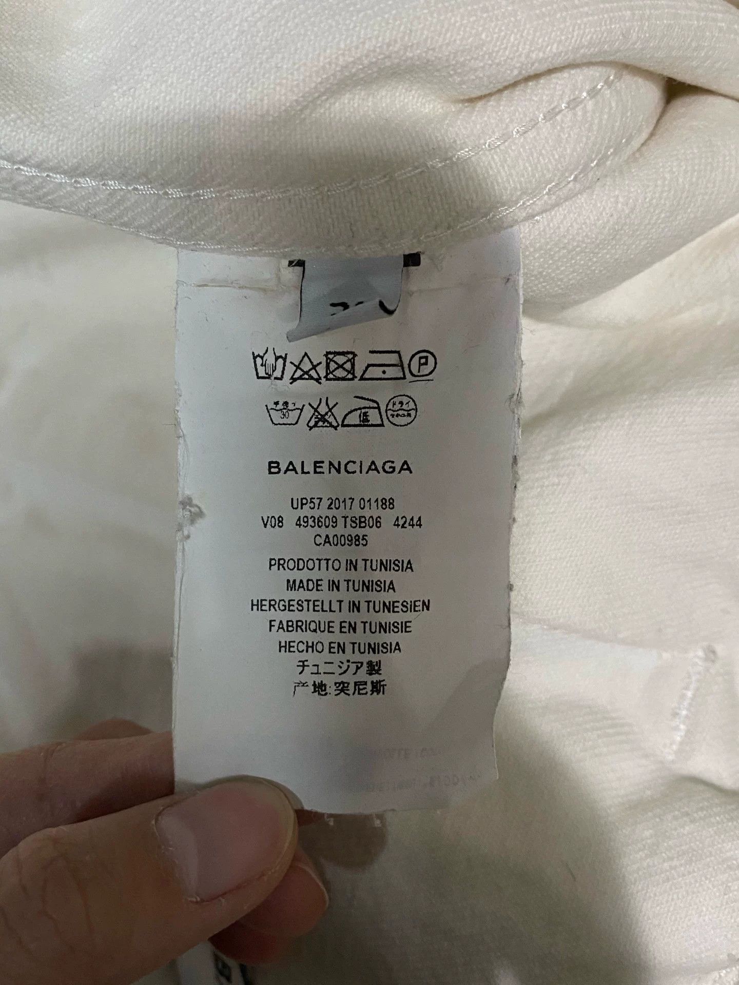 Balenciaga Balenciaga Logo Back Denim Jacket Size XS Size US XS / EU 42 / 0 - 9 Thumbnail