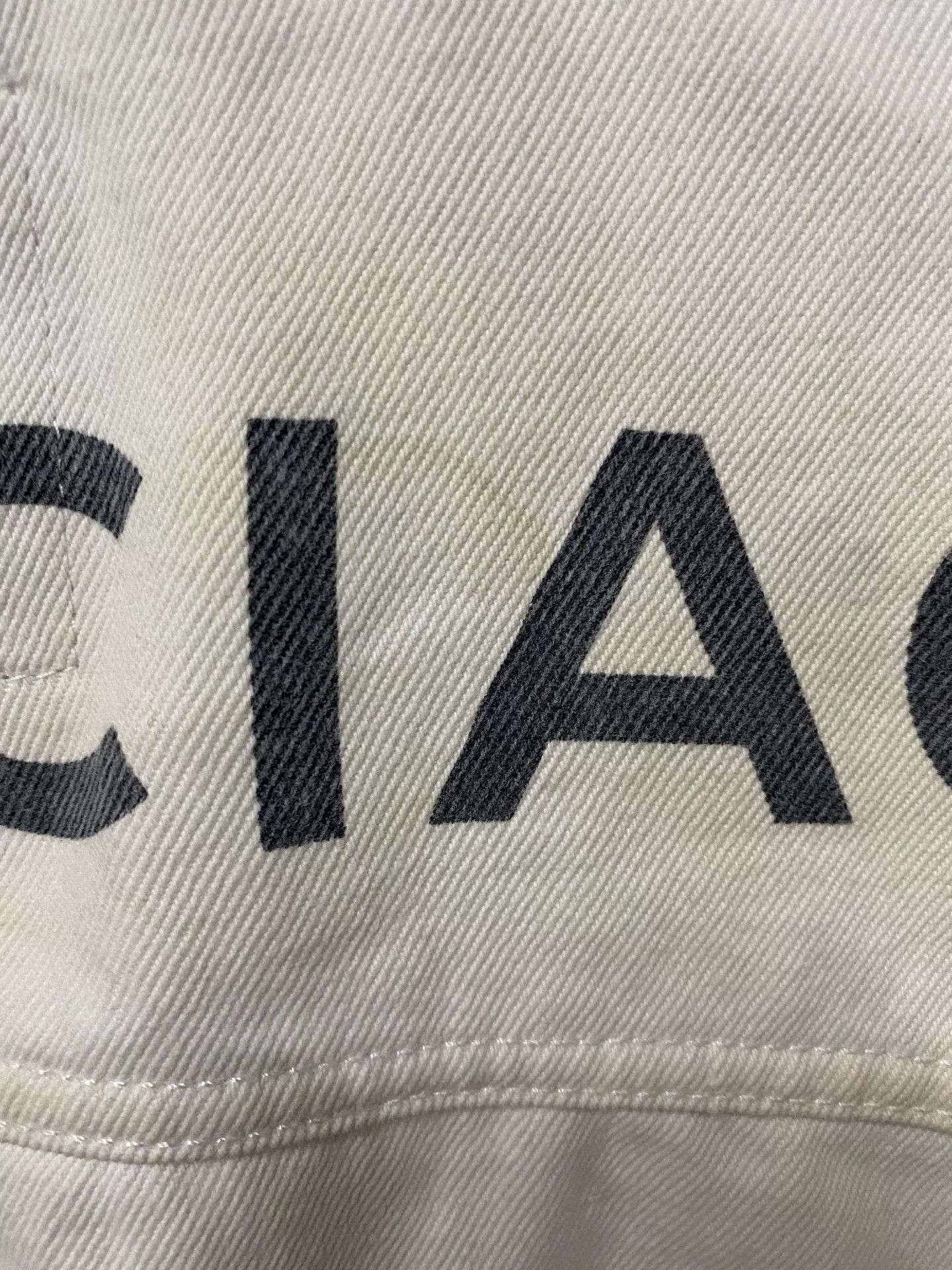 Balenciaga Balenciaga Logo Back Denim Jacket Size XS Size US XS / EU 42 / 0 - 7 Thumbnail