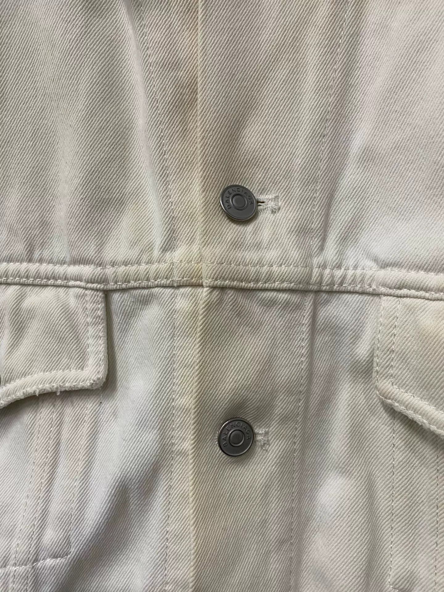 Balenciaga Balenciaga Logo Back Denim Jacket Size XS Size US XS / EU 42 / 0 - 6 Thumbnail