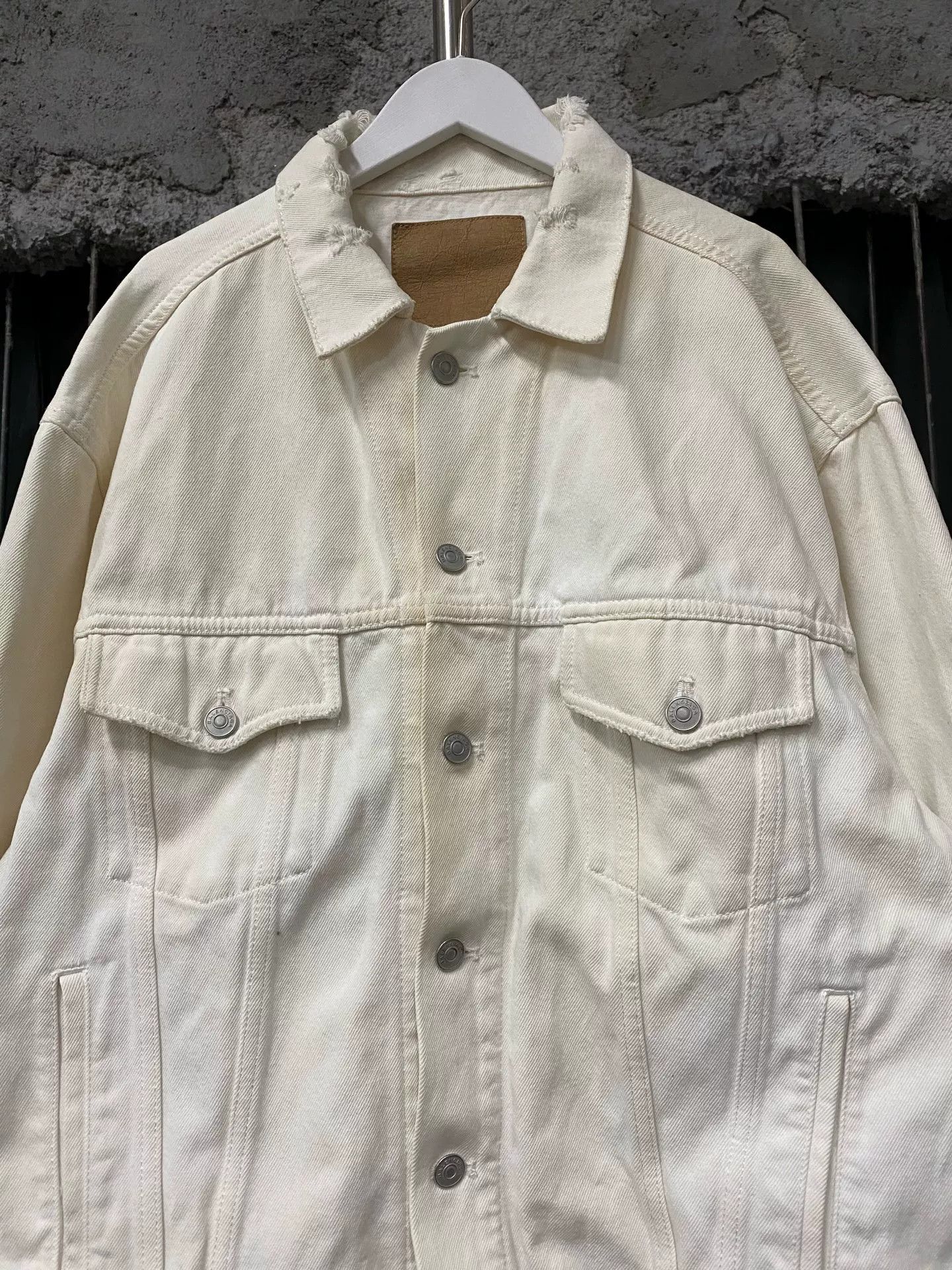 Balenciaga Balenciaga Logo Back Denim Jacket Size XS Size US XS / EU 42 / 0 - 4 Thumbnail