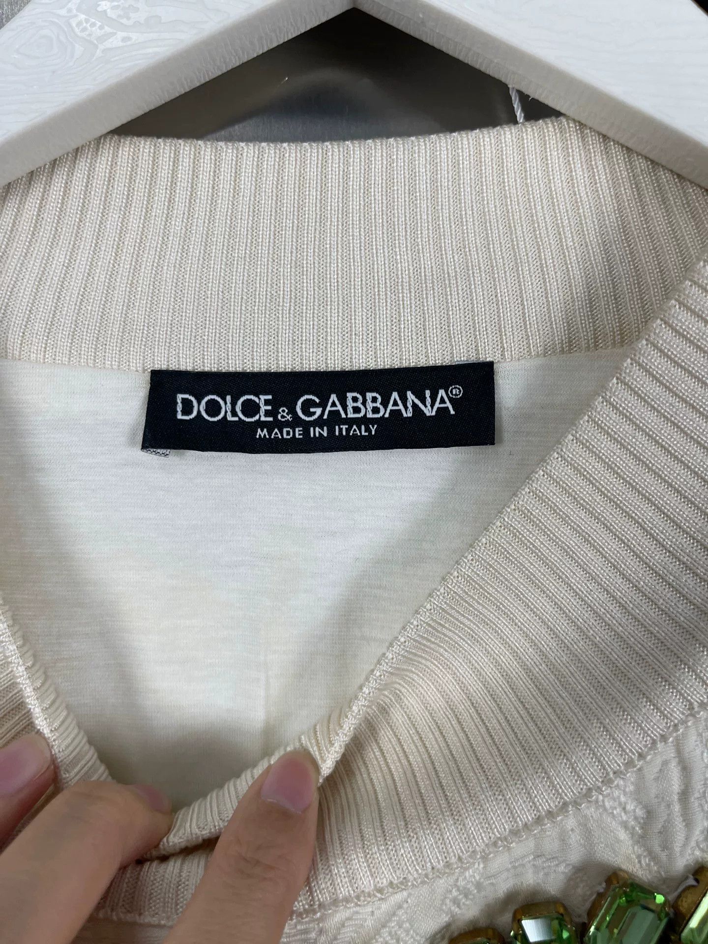 Dolce & Gabbana Dolce & Gabbana Embellished Short Sleeve Sweater Size 36 Size XS / US 0-2 / IT 36-38 - 8 Thumbnail