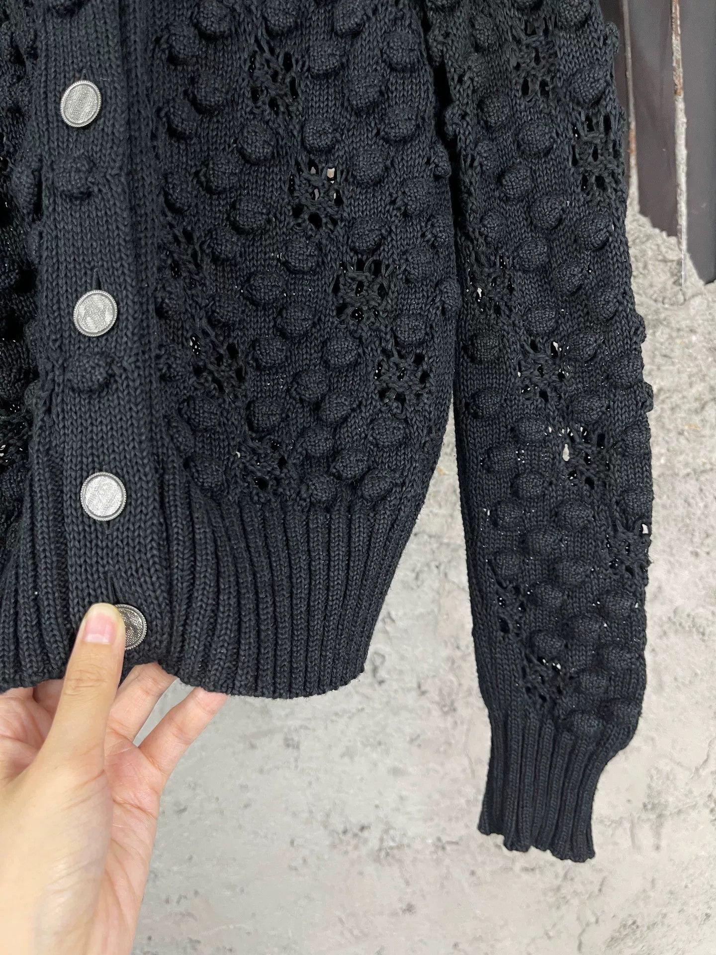 Chanel Chanel Textured Knit Cardigan Size 36 Size XS / US 0-2 / IT 36-38 - 6 Thumbnail