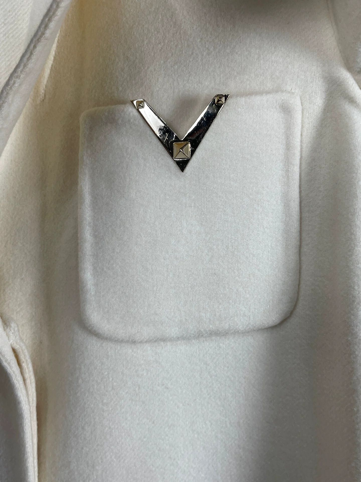 Valentino Valentino Metal V Wool Coat Size 2 Size XS / US 0-2 / IT 36-38 - 6 Thumbnail