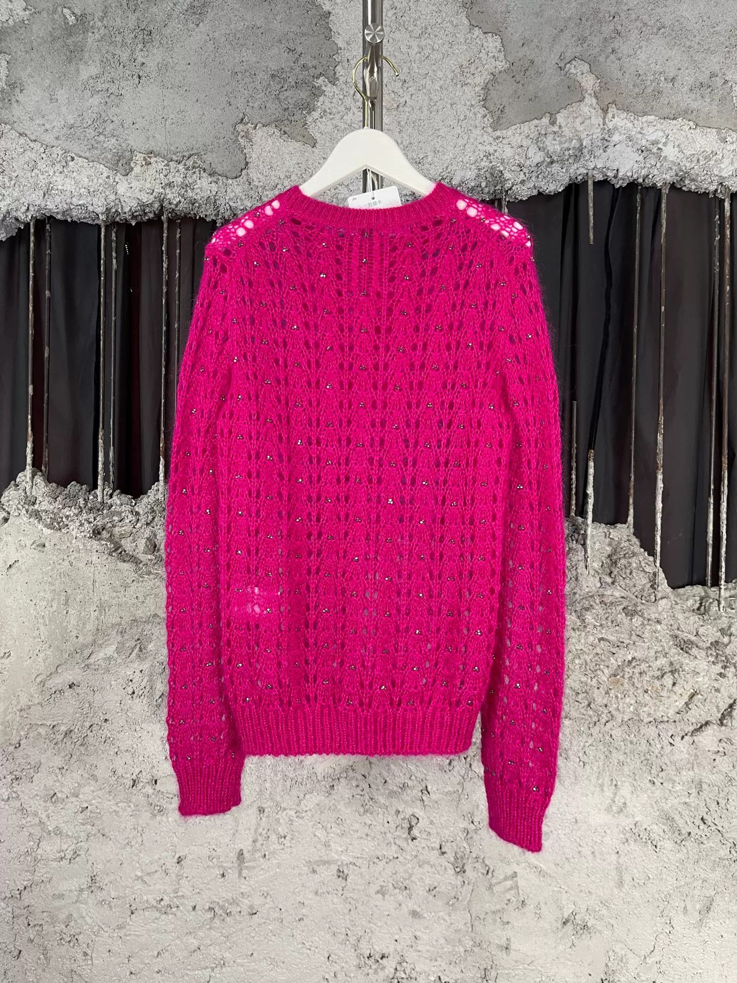 Saint Laurent Paris Saint Laurent Rhinestone Knit Sweater Size S Size S / US 4 / IT 40 - 3 Thumbnail