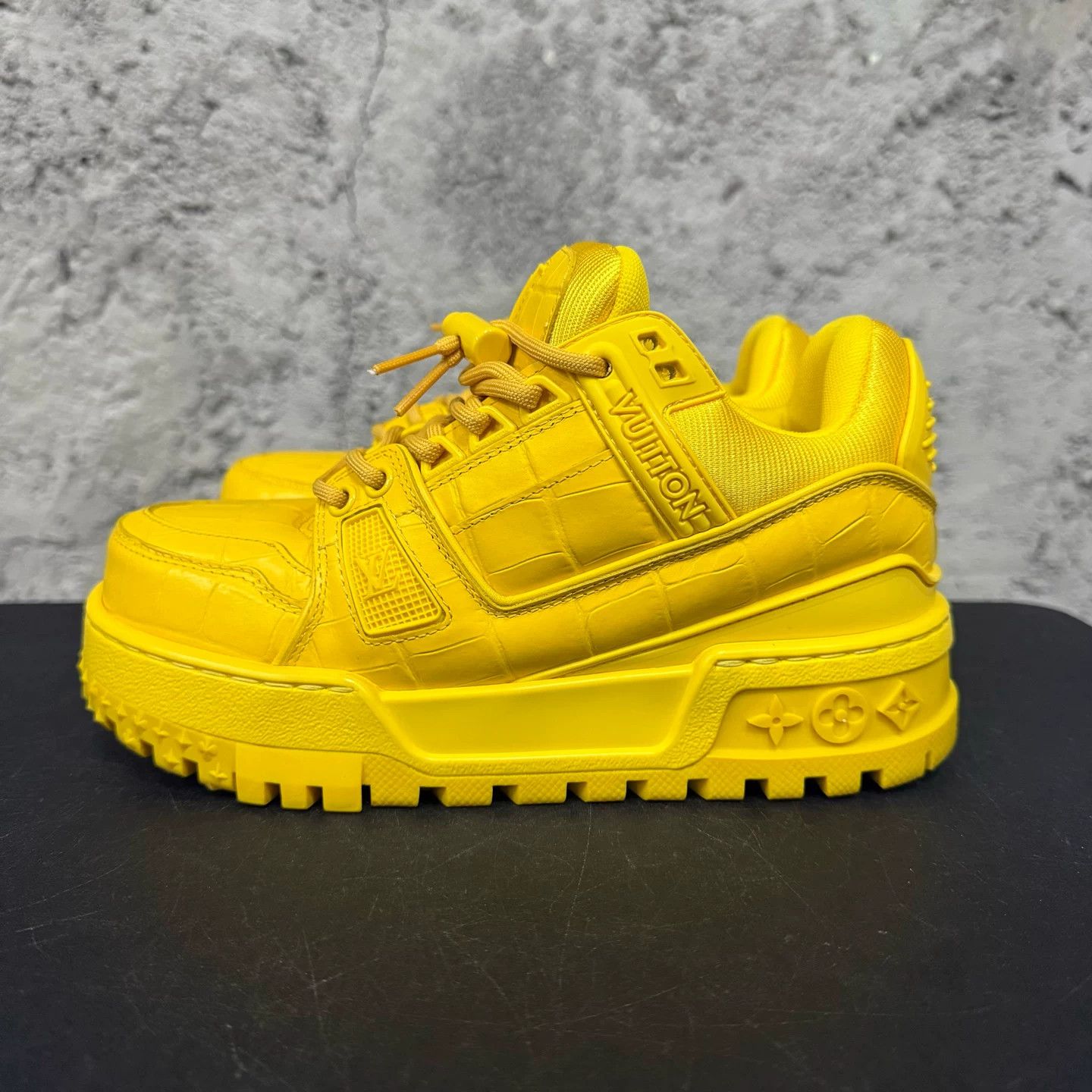 Louis Vuitton Louis Vuitton Yellow Platform Trainer Sneakers Size 34.5 Size US 4.5 / IT 34.5 - 3 Thumbnail