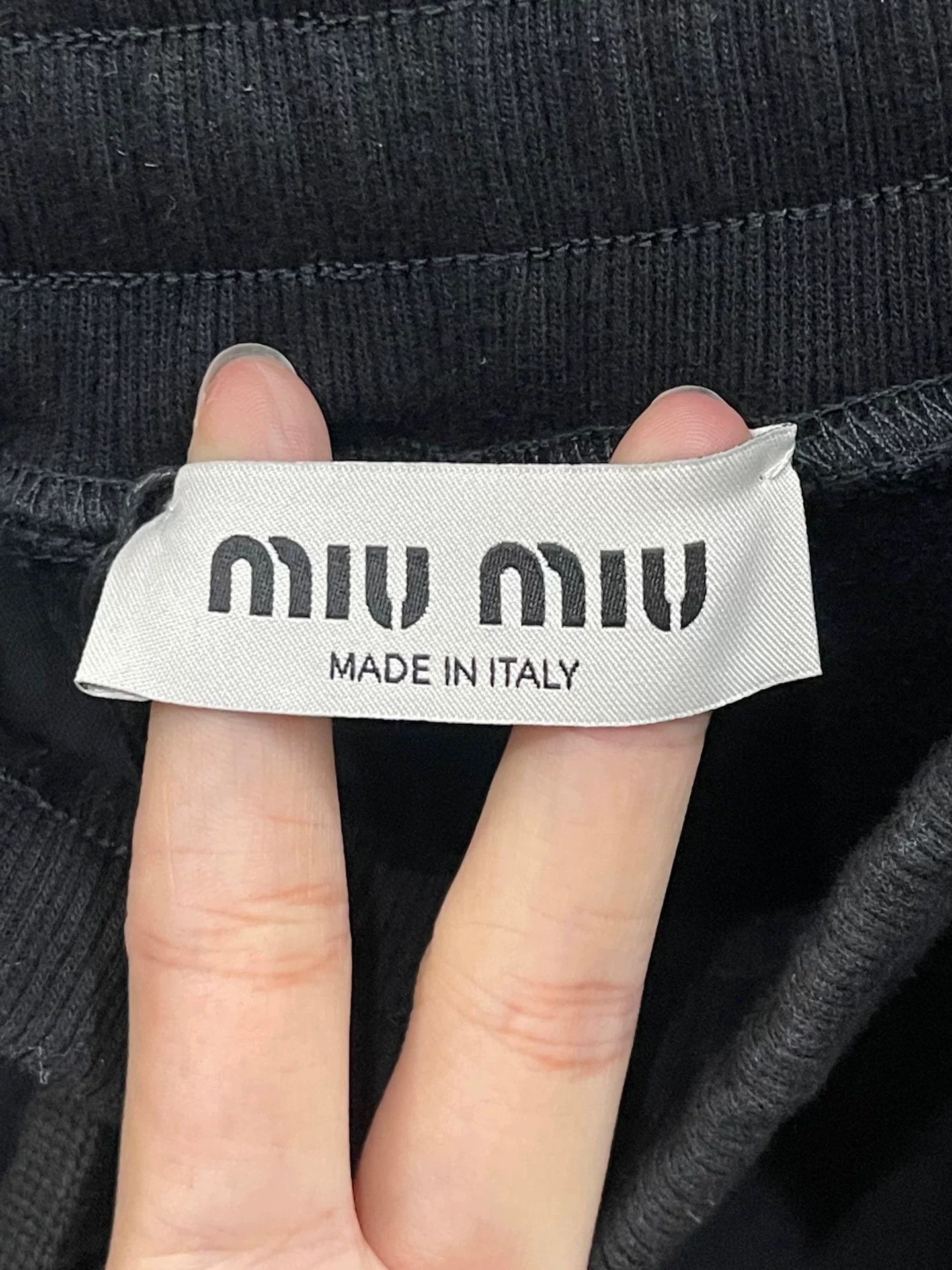 Miu Miu Miu Miu Black Logo Sweatpants Size 36 Size 25" / US 0 / IT 36 - 7 Thumbnail