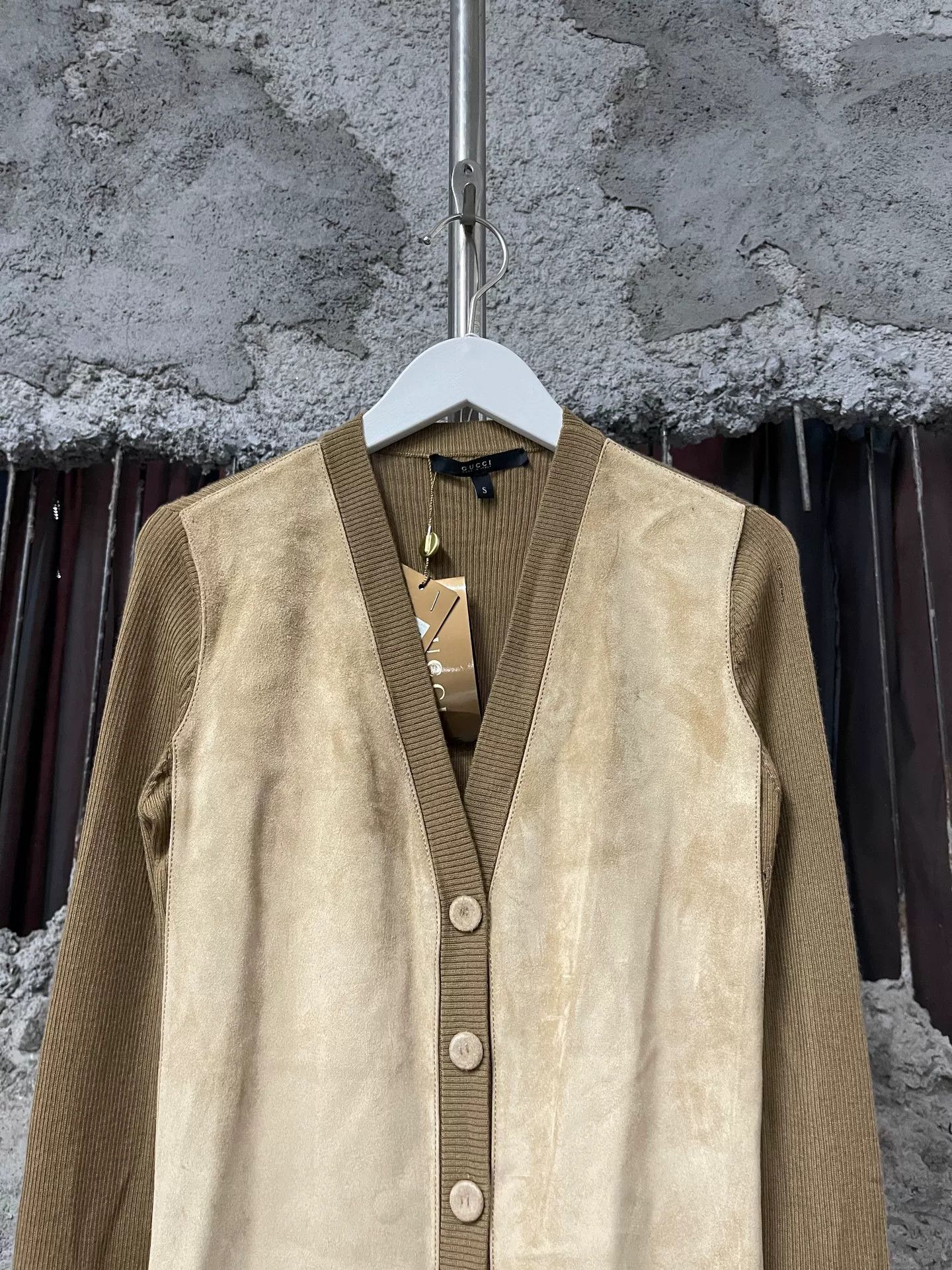 Gucci Gucci Suede Panel Cardigan Size S Size US S / EU 44-46 / 1 - 4 Thumbnail