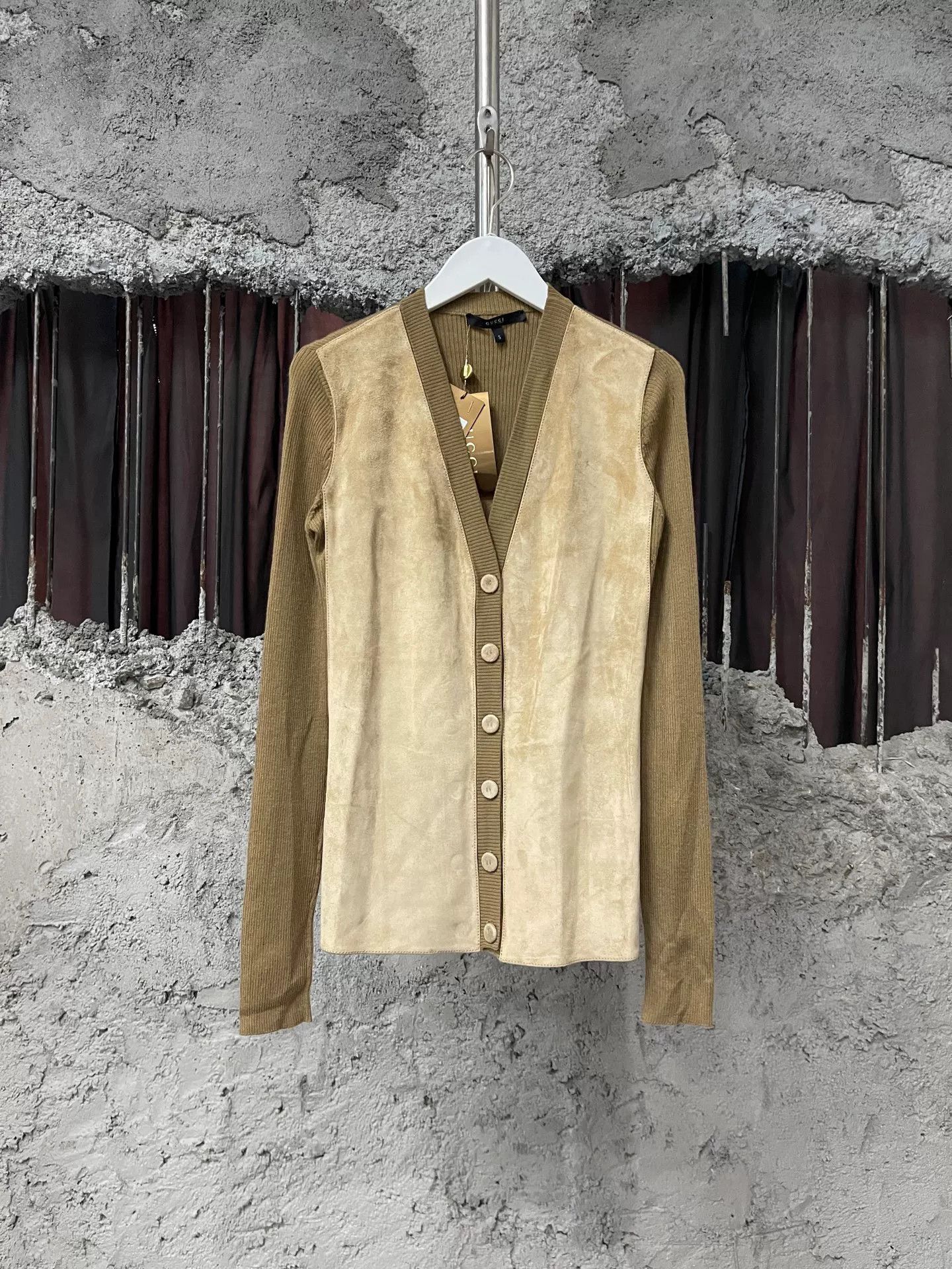 Gucci Gucci Suede Panel Cardigan Size S Size US S / EU 44-46 / 1 - 2 Thumbnail