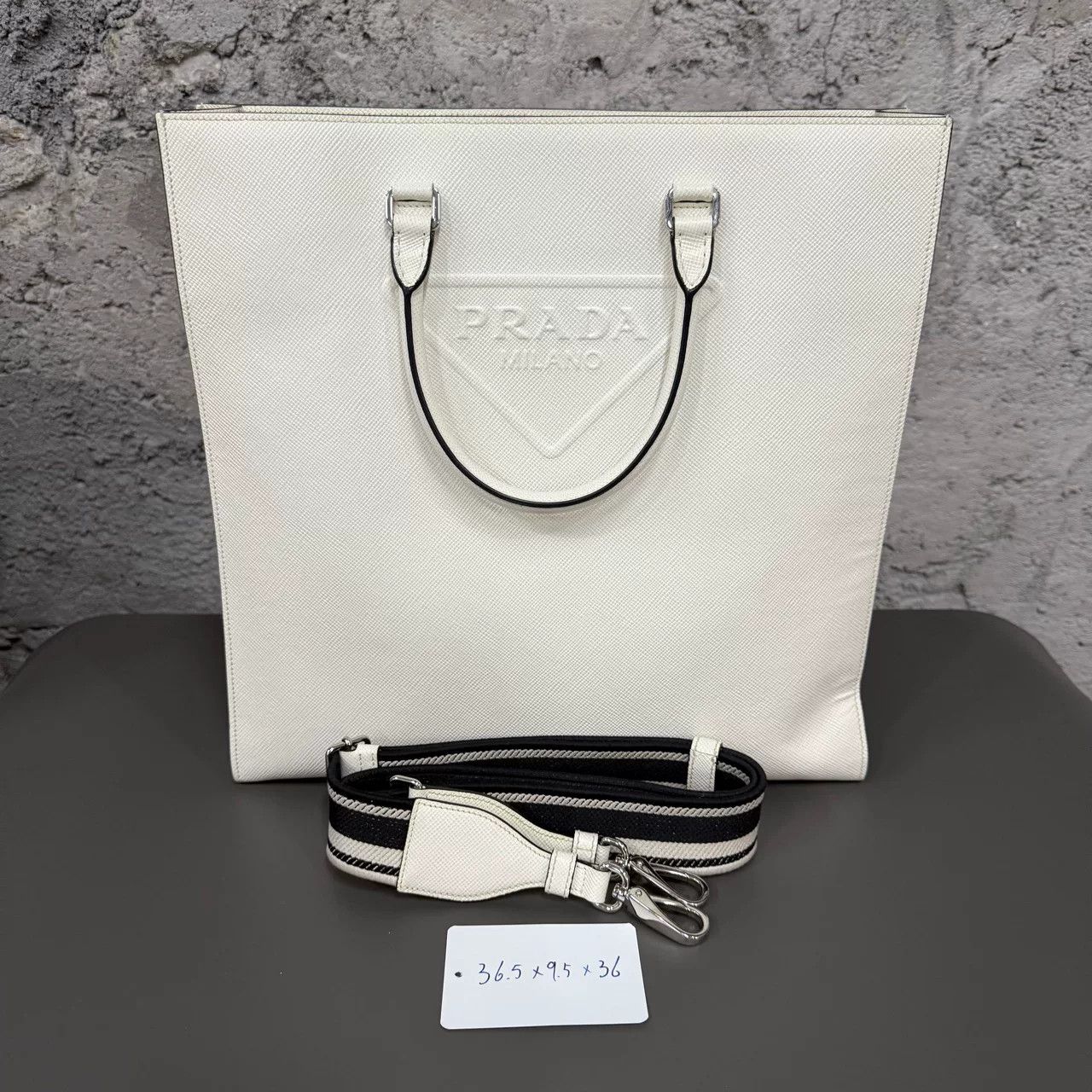 Prada Prada Saffiano Leather Tote Bag Size ONE SIZE - 10 Thumbnail