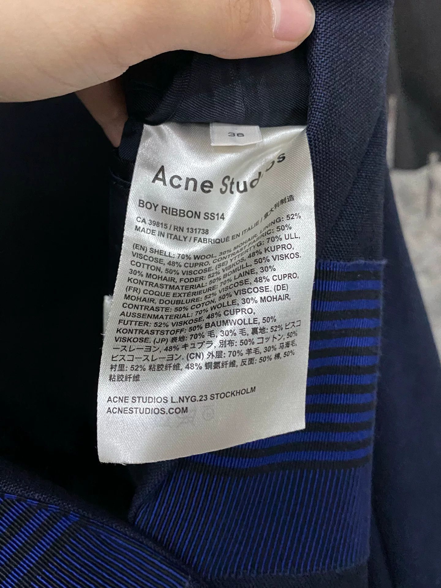 Acne Studios Acne Studios Ribbon Panel Blazer Size 36 Size XS / US 0-2 / IT 36-38 - 8 Thumbnail