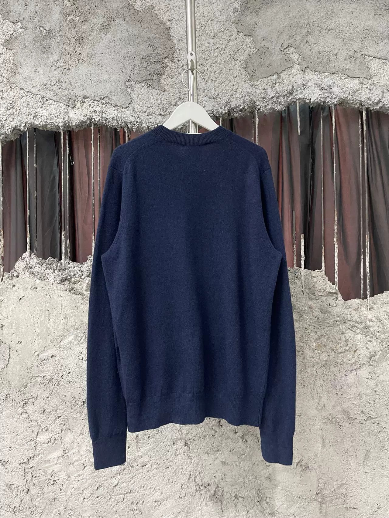 Acne Studios Acne Studios Face Patch Wool Sweater Navy Size M Size US M / EU 48-50 / 2 - 3 Thumbnail