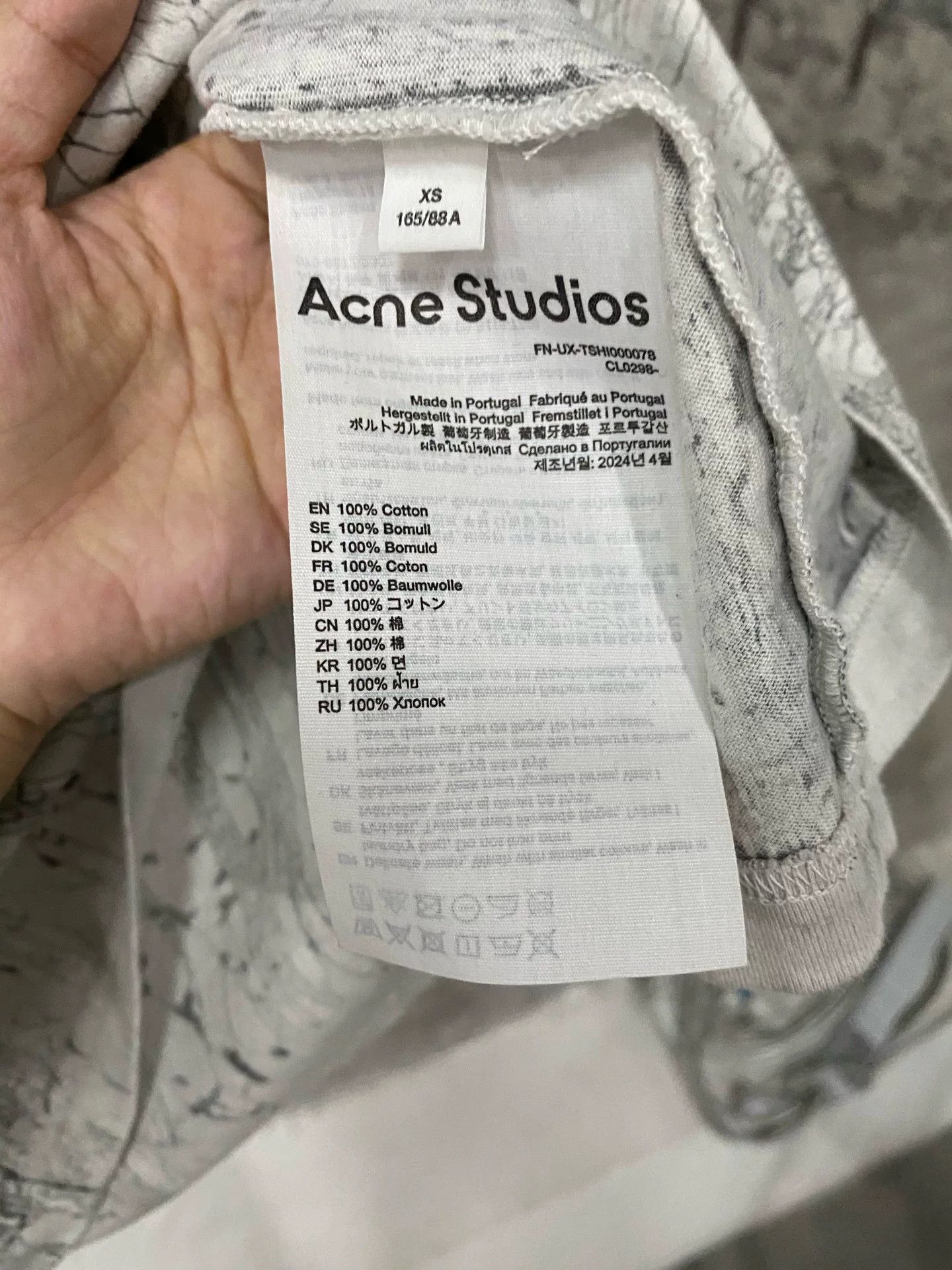 Acne Studios Acne Studios Tie-Dye Bow T-Shirt Size XS Size US XS / EU 42 / 0 - 7 Thumbnail