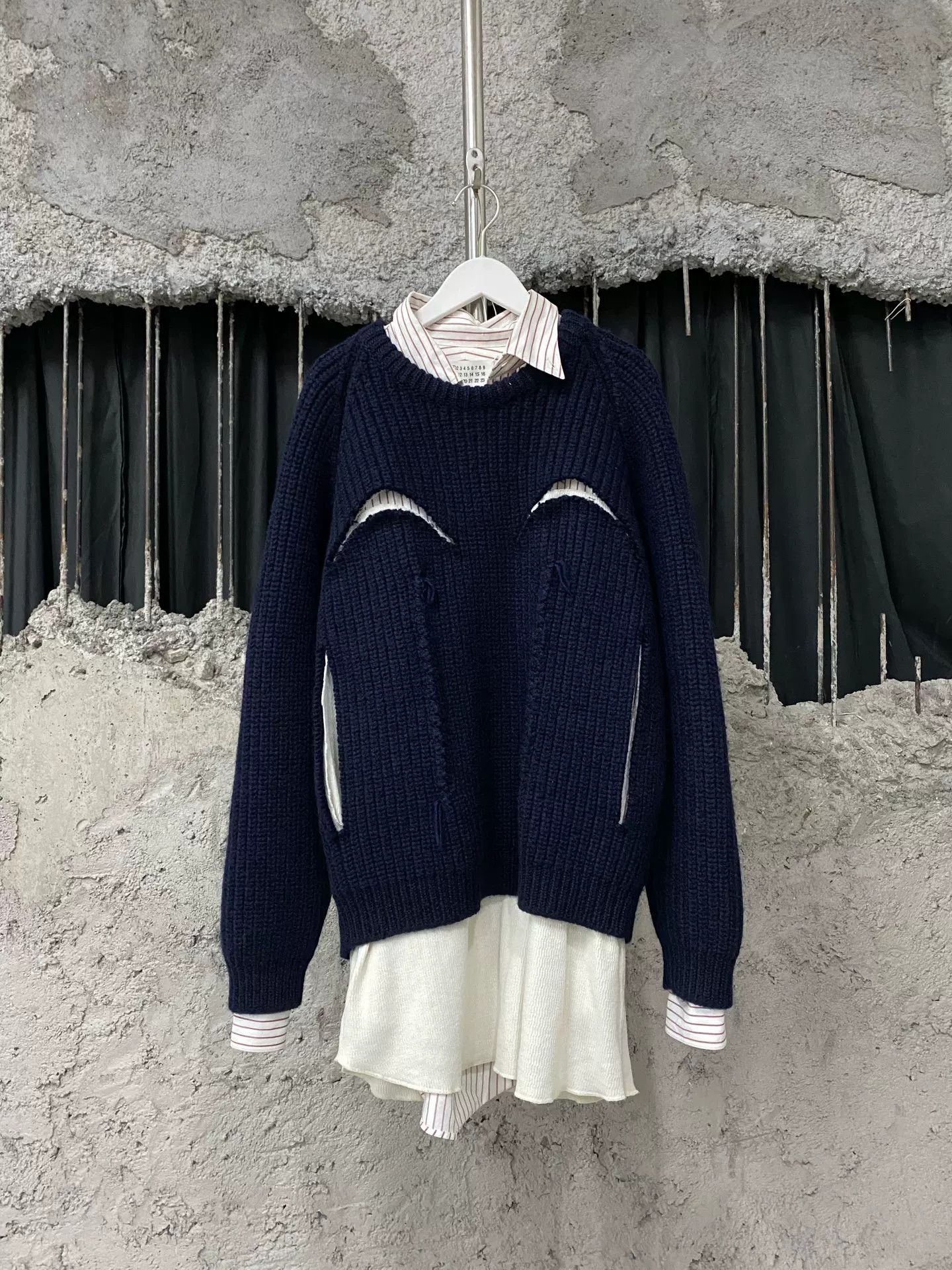 Maison Margiela Maison Margiela Layered Ribbed Knit Sweater Size S Size US S / EU 44-46 / 1 - 2 Thumbnail