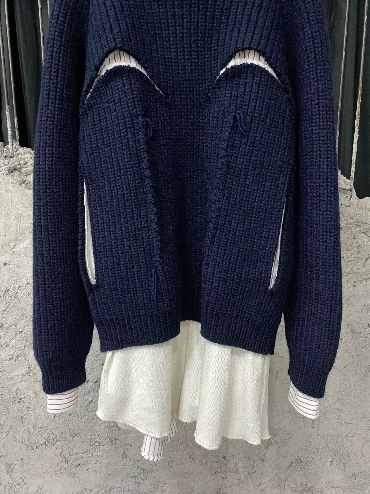 Maison Margiela Maison Margiela Layered Ribbed Knit Sweater Size S Size US S / EU 44-46 / 1 - 5 Thumbnail