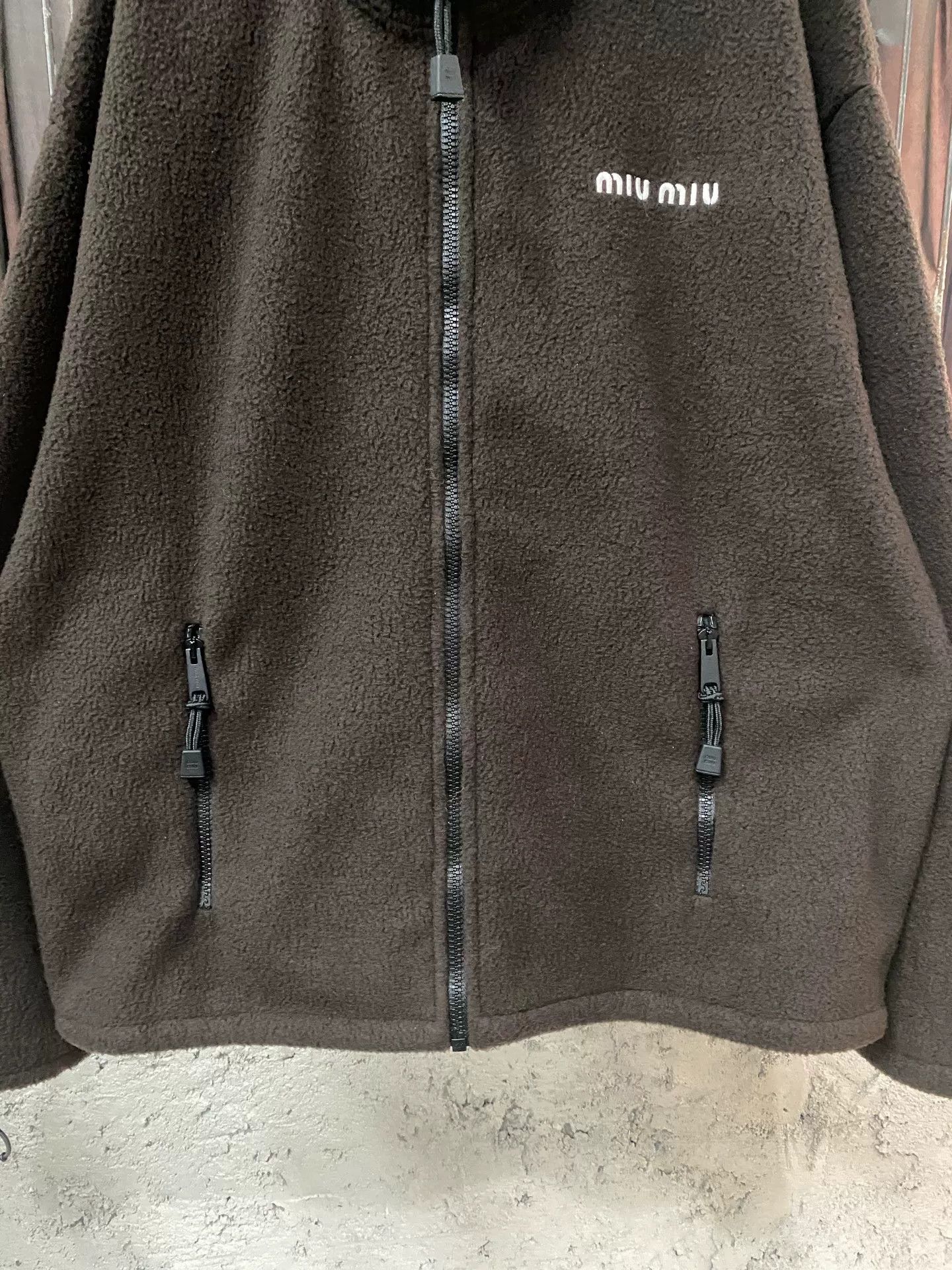 Miu Miu Miu Miu Brown Fleece Zip Up Jacket Size XS Size XS / US 0-2 / IT 36-38 - 5 Thumbnail