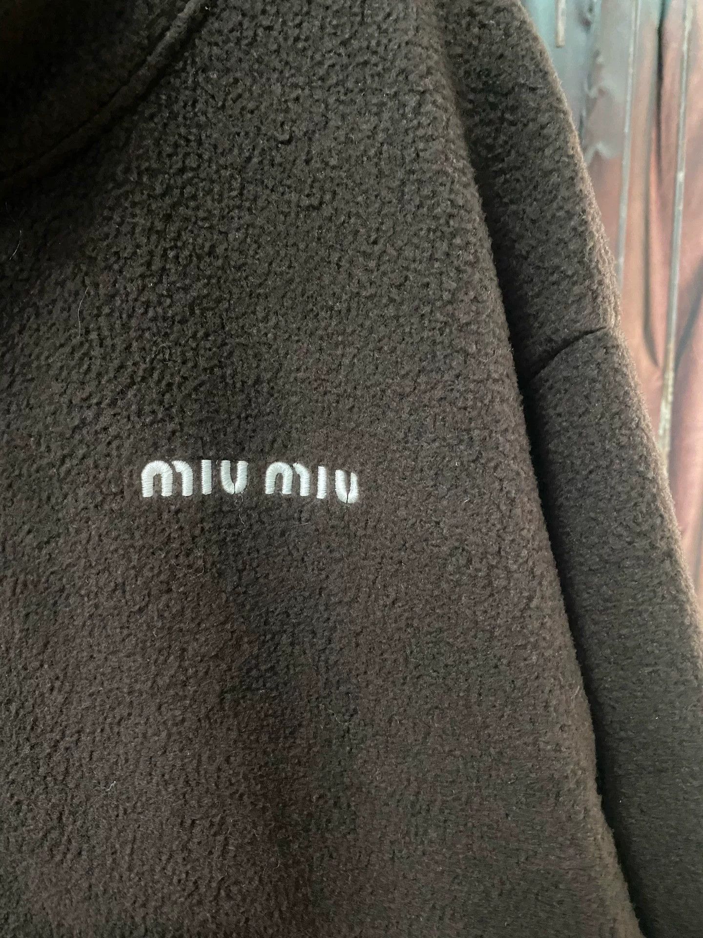 Miu Miu Miu Miu Brown Fleece Zip Up Jacket Size XS Size XS / US 0-2 / IT 36-38 - 6 Thumbnail