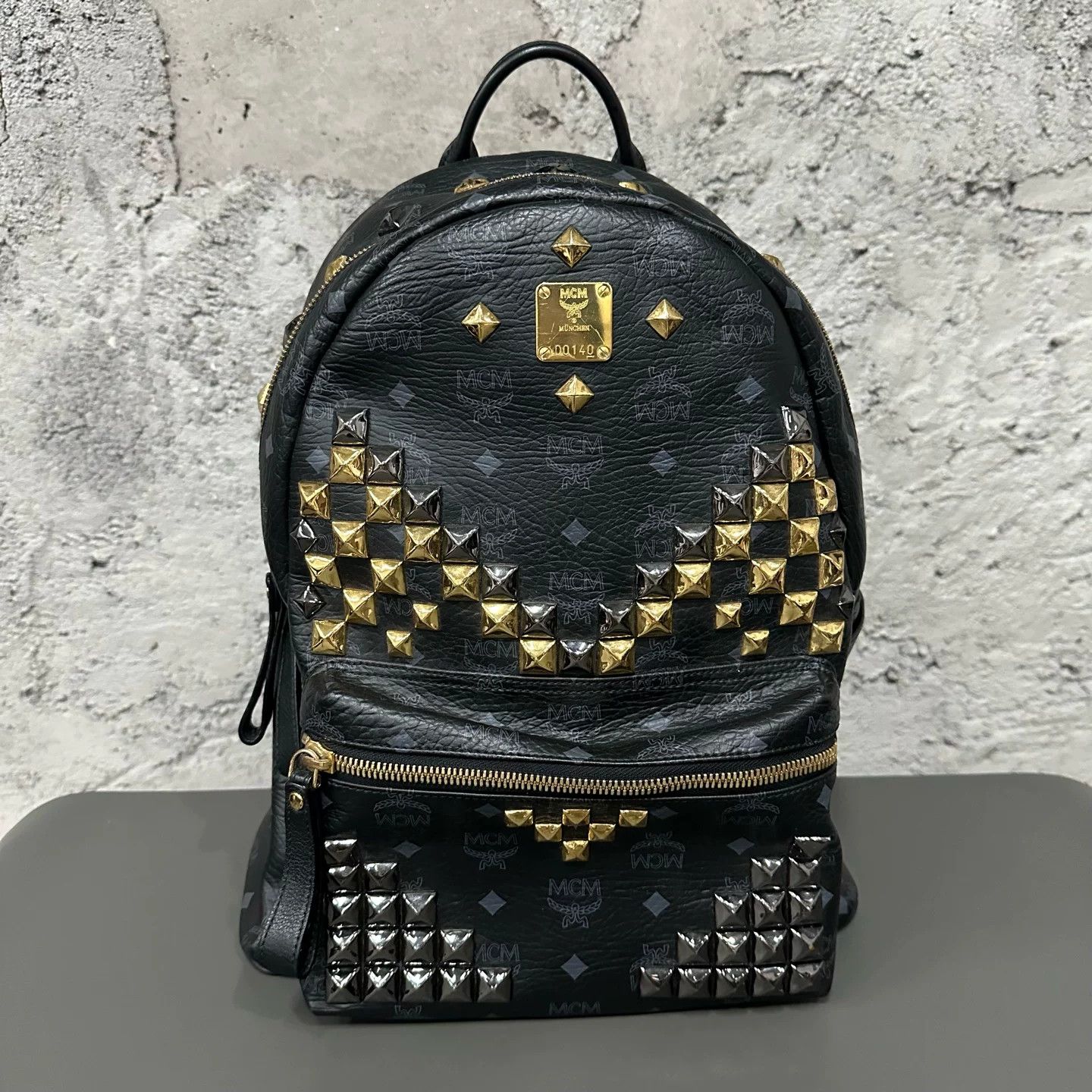 MCM MCM Studded Visetos Backpack One Size Size ONE SIZE - 2 Thumbnail