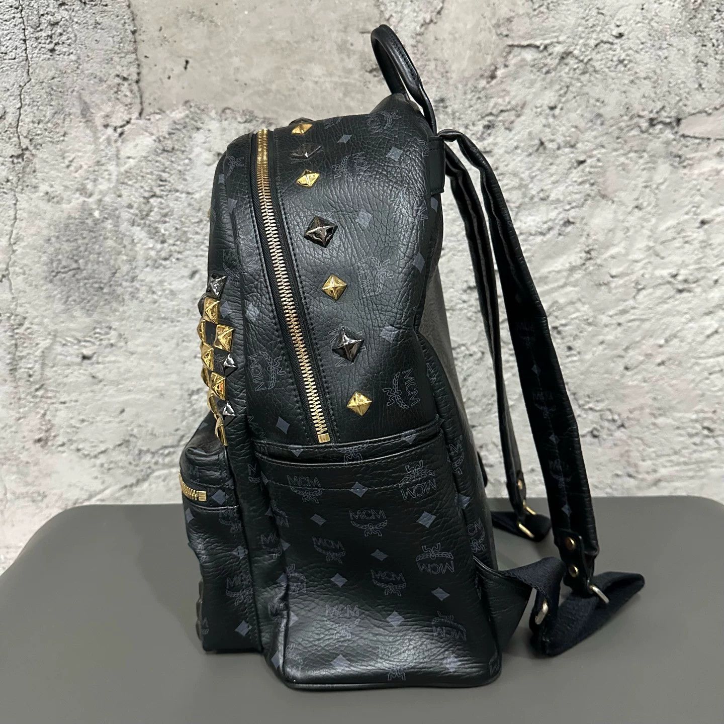 MCM MCM Studded Visetos Backpack One Size Size ONE SIZE - 5 Thumbnail