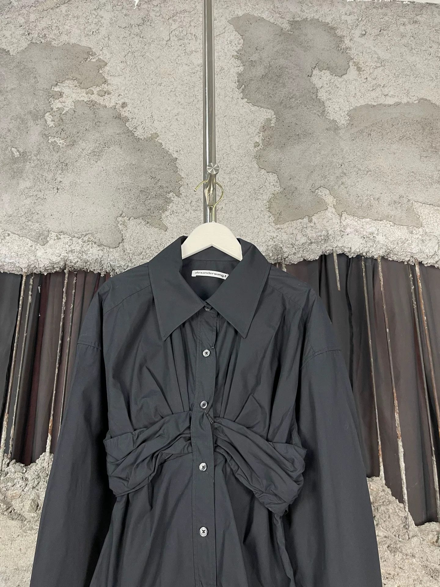Alexander Wang Alexander Wang Black Cotton Button Up Shirt Size 0 Size XS / US 0-2 / IT 36-38 - 4 Thumbnail
