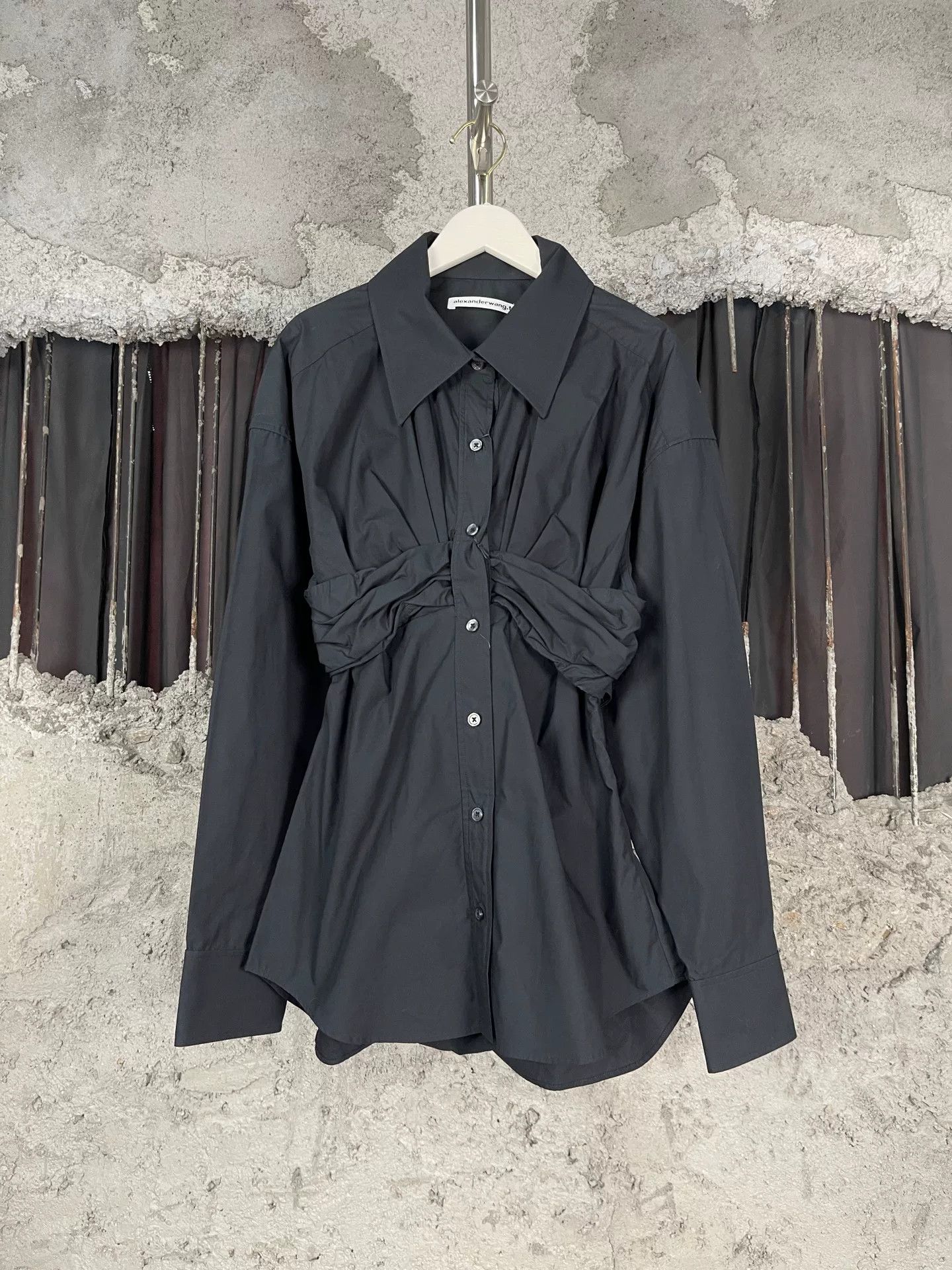 Alexander Wang Alexander Wang Black Cotton Button Up Shirt Size 0 Size XS / US 0-2 / IT 36-38 - 2 Thumbnail