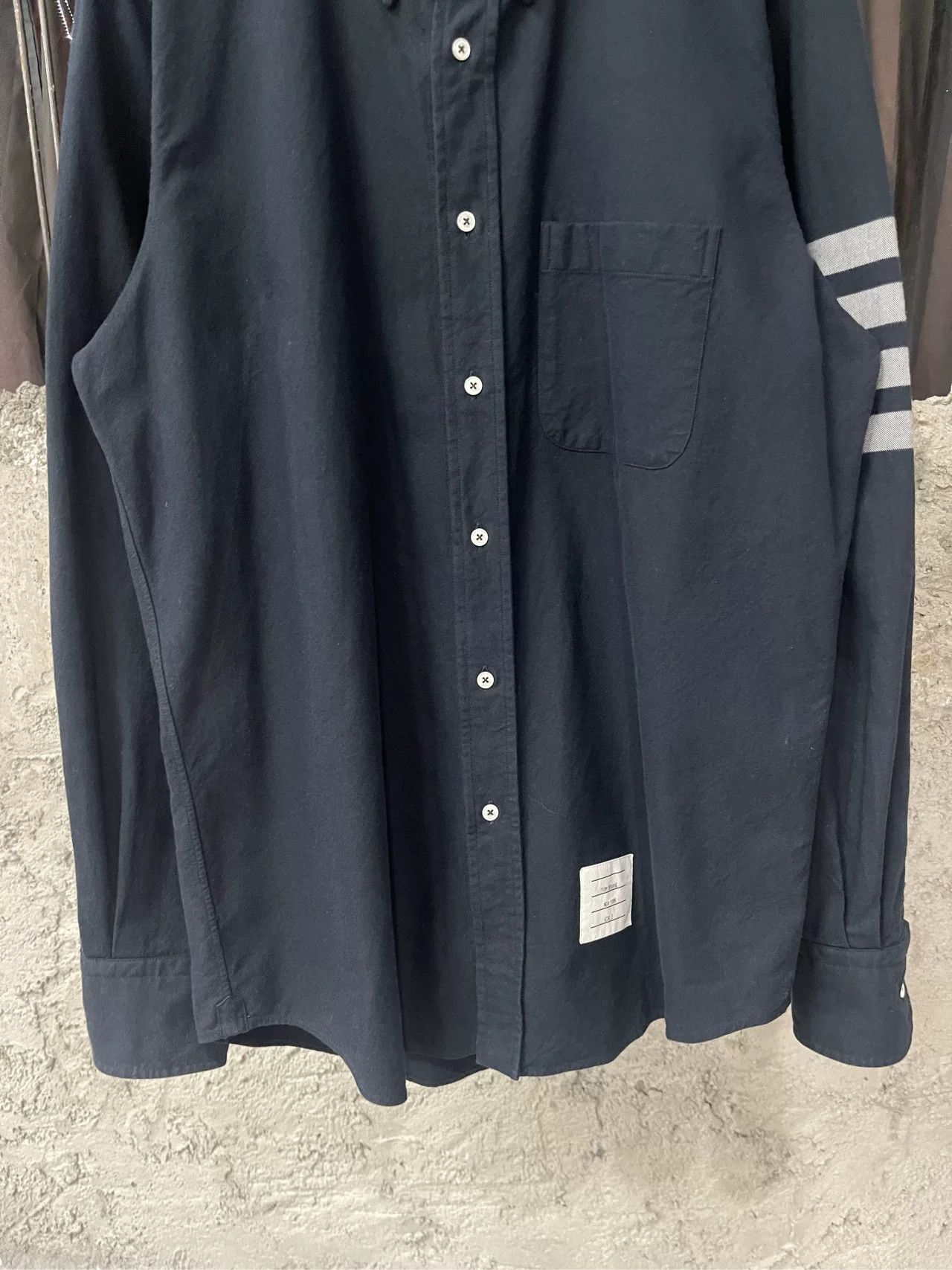 Thom Browne Thom Browne 4-Bar Stripe Shirt Size 3 Size US L / EU 52-54 / 3 - 5 Thumbnail