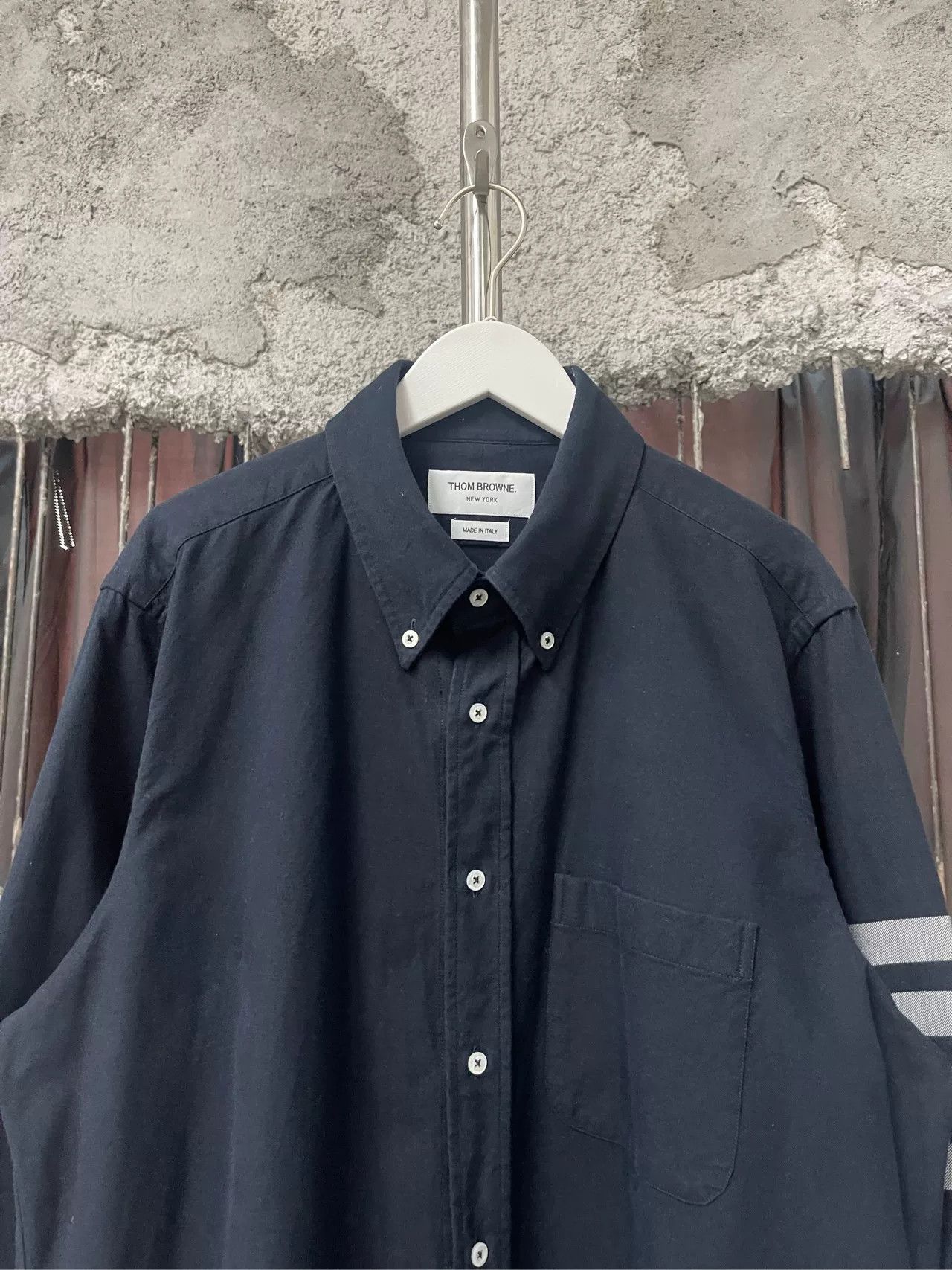 Thom Browne Thom Browne 4-Bar Stripe Shirt Size 3 Size US L / EU 52-54 / 3 - 4 Thumbnail