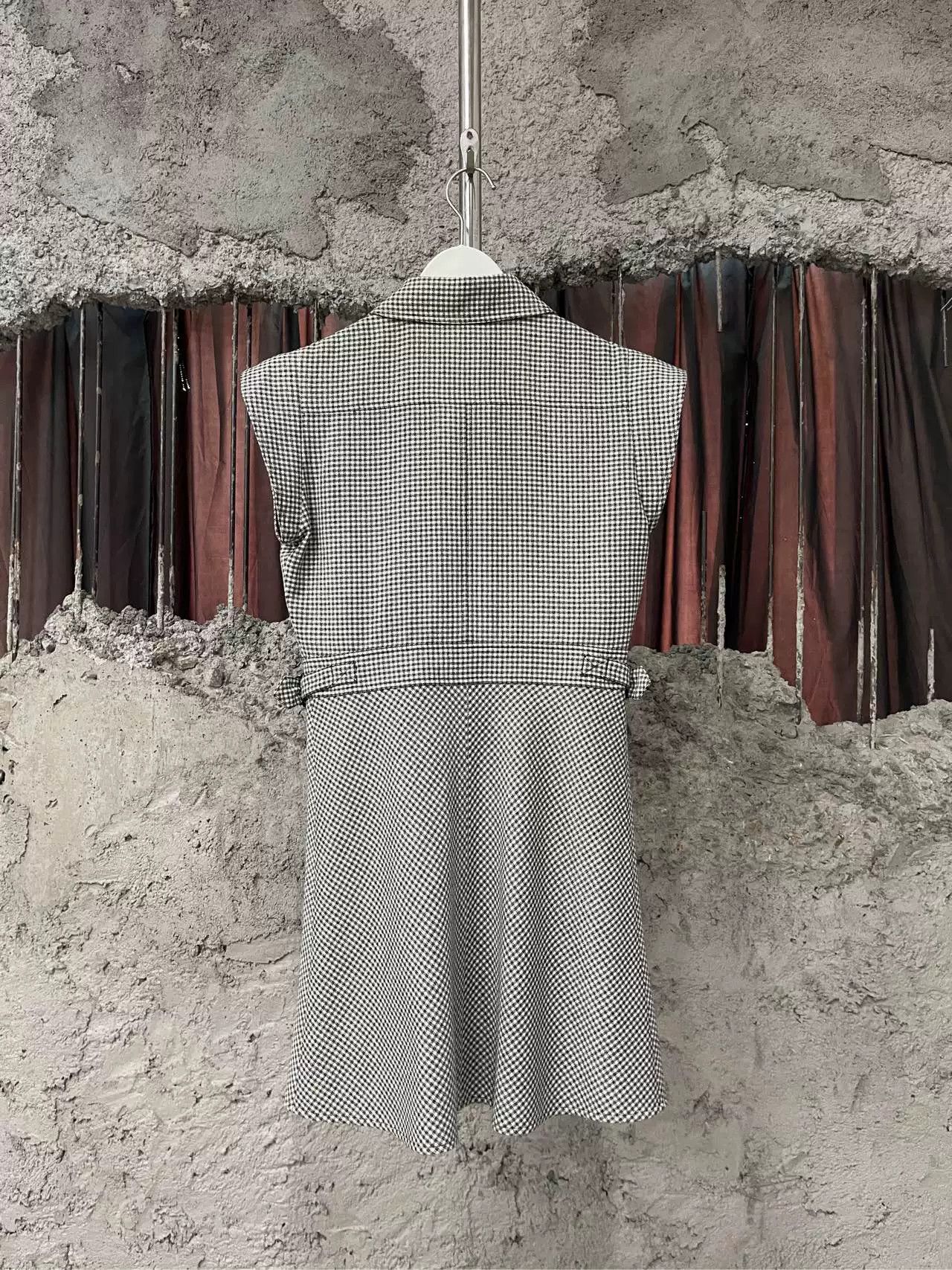 Dior Dior Houndstooth Button Up Dress Size 36 Size XS / US 0-2 / IT 36-38 - 3 Thumbnail