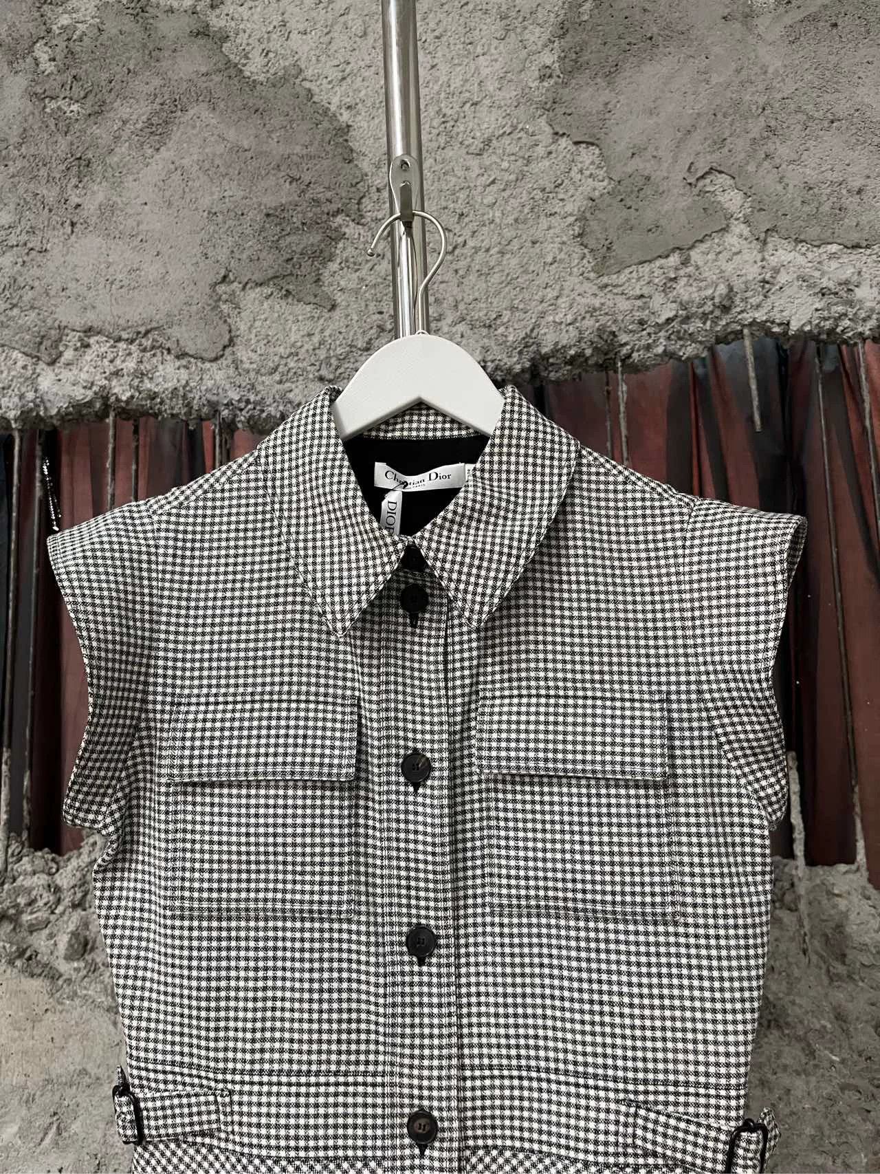 Dior Dior Houndstooth Button Up Dress Size 36 Size XS / US 0-2 / IT 36-38 - 4 Thumbnail
