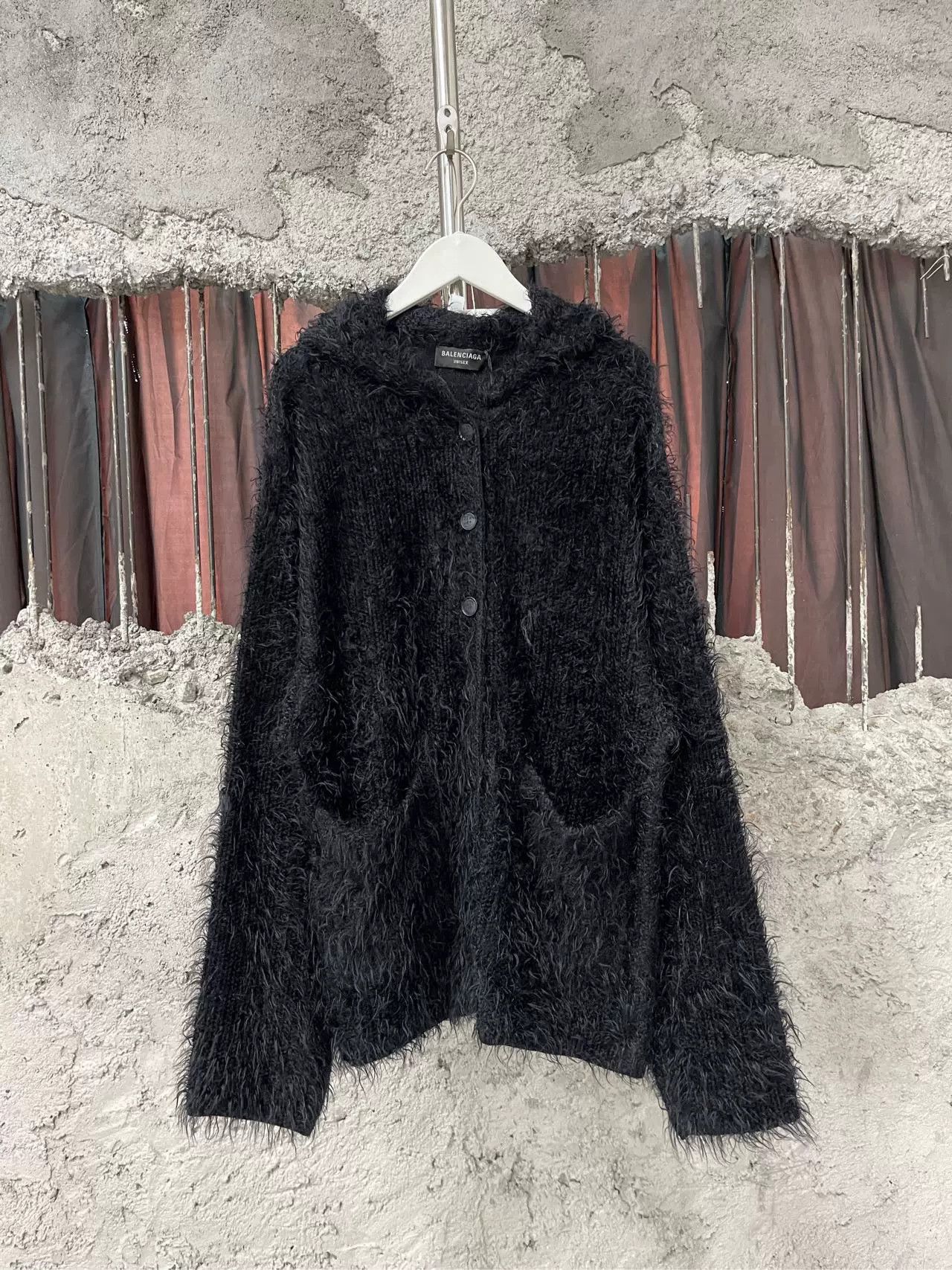 Balenciaga Balenciaga Mohair Hooded Cardigan Size M Size US M / EU 48-50 / 2 - 2 Thumbnail
