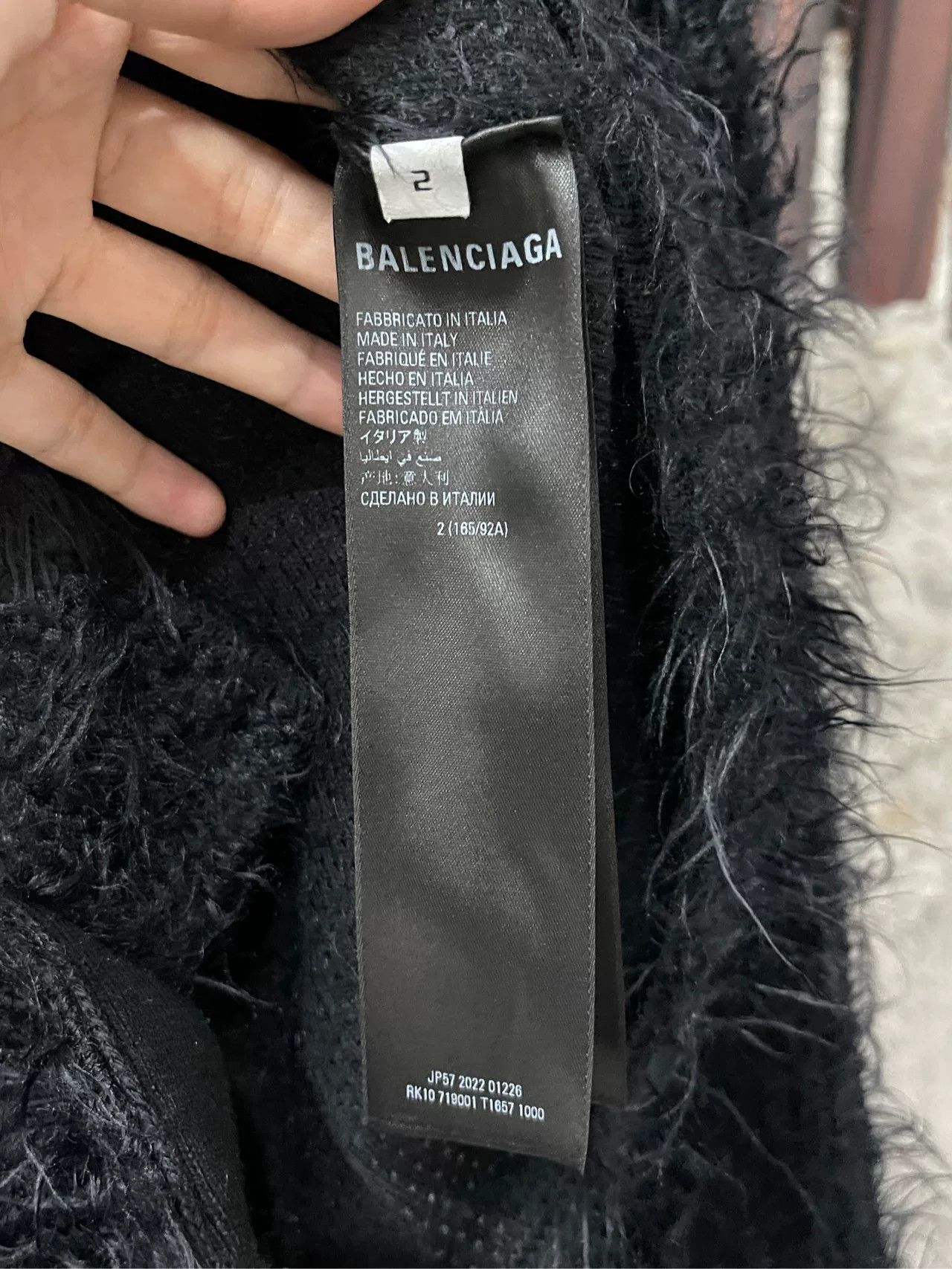 Balenciaga Balenciaga Mohair Hooded Cardigan Size M Size US M / EU 48-50 / 2 - 7 Thumbnail
