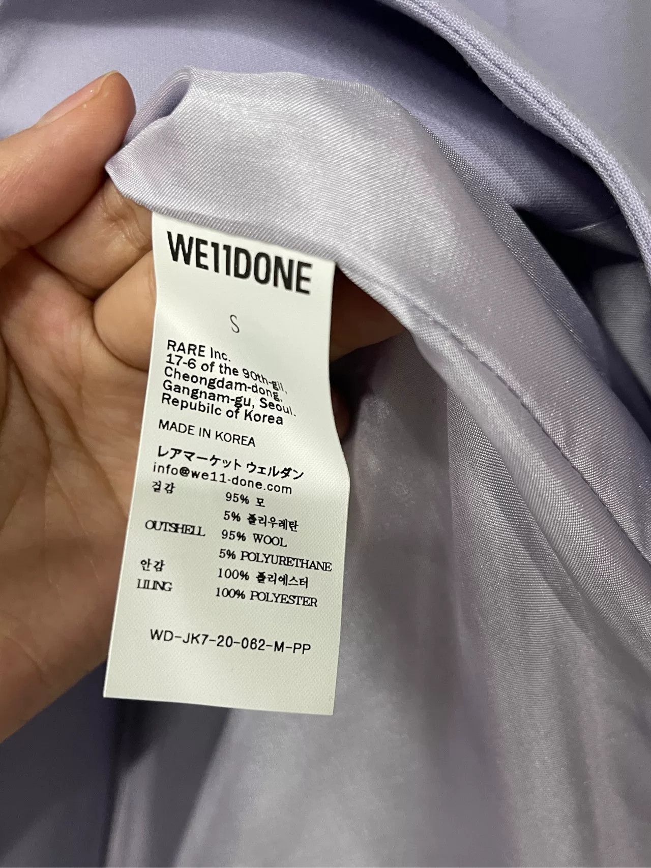 WE11DONE WE11DONE Purple Wool Blazer Size S Size 36R - 9 Thumbnail