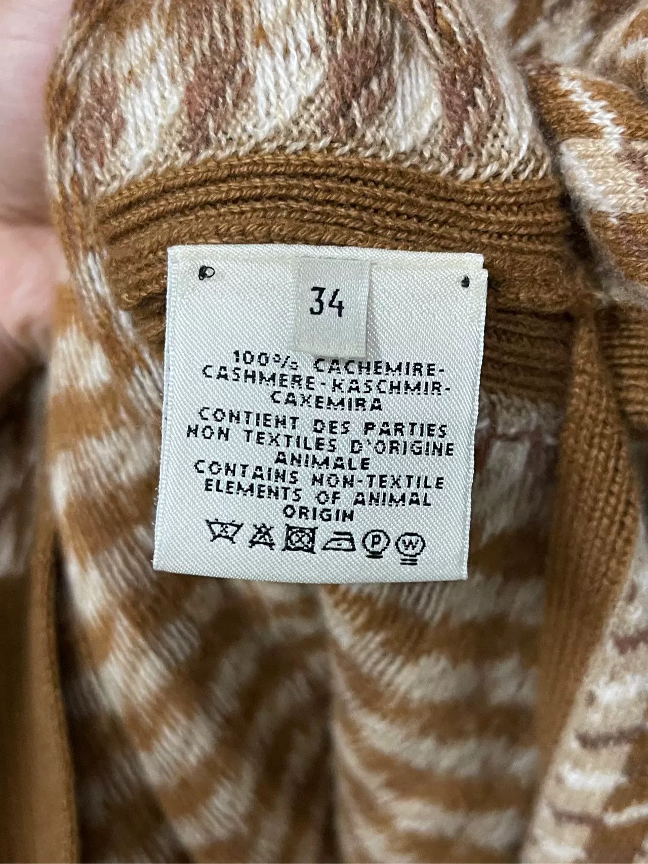 Hermes Hermès Houndstooth Cashmere Cardigan Size 34 Size XS / US 0-2 / IT 36-38 - 7 Thumbnail