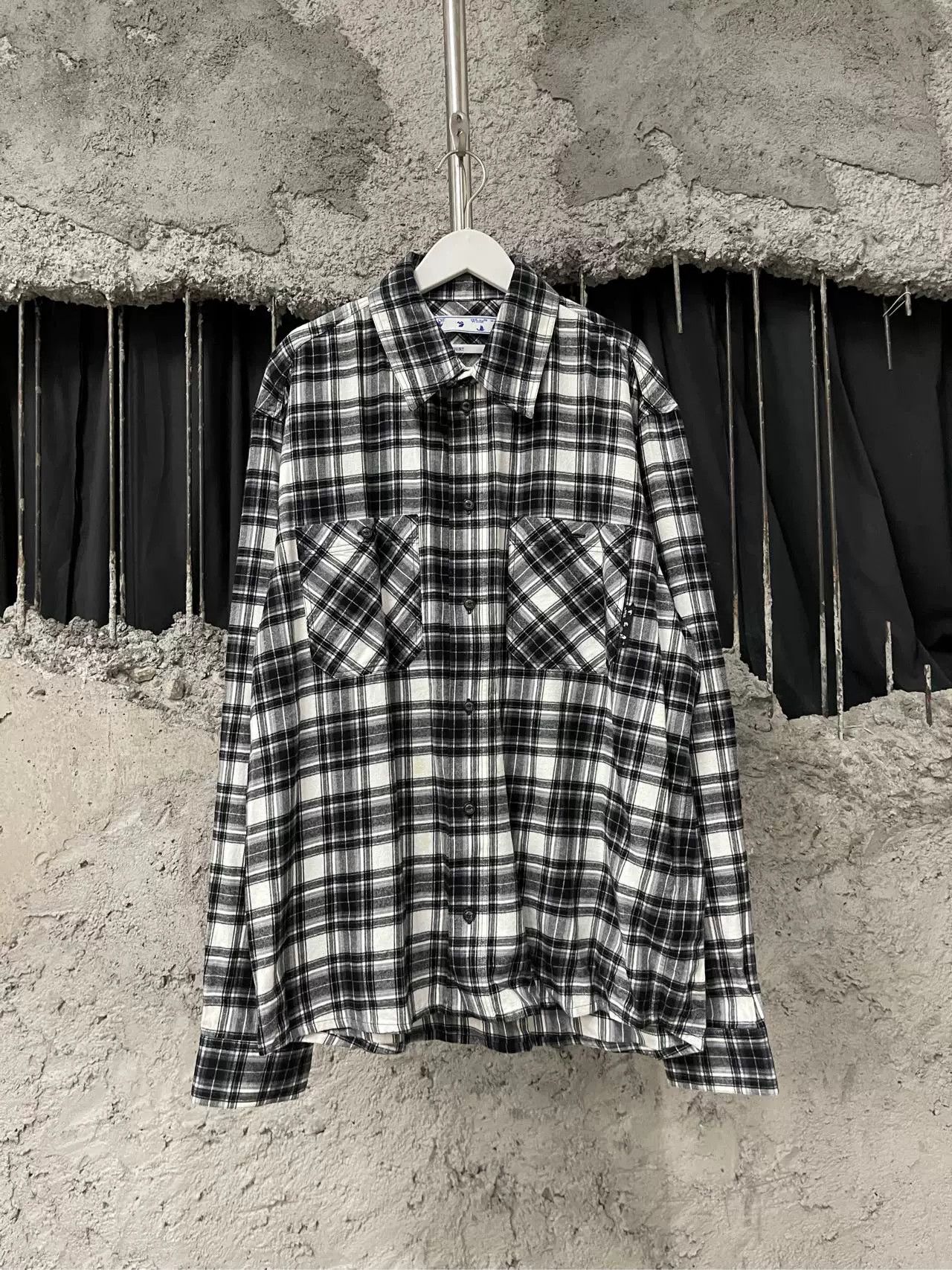 Off-White Off-White Plaid Flannel Shirt Size XL Size US XL / EU 56 / 4 - 2 Thumbnail