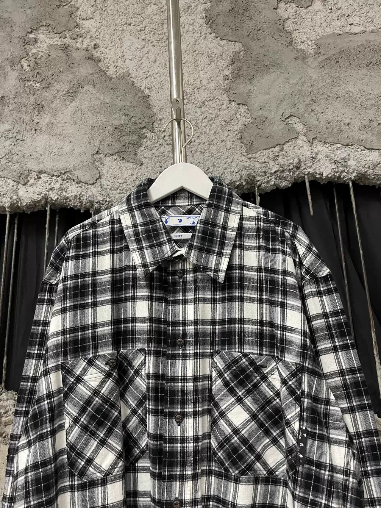 Off-White Off-White Plaid Flannel Shirt Size XL Size US XL / EU 56 / 4 - 5 Thumbnail