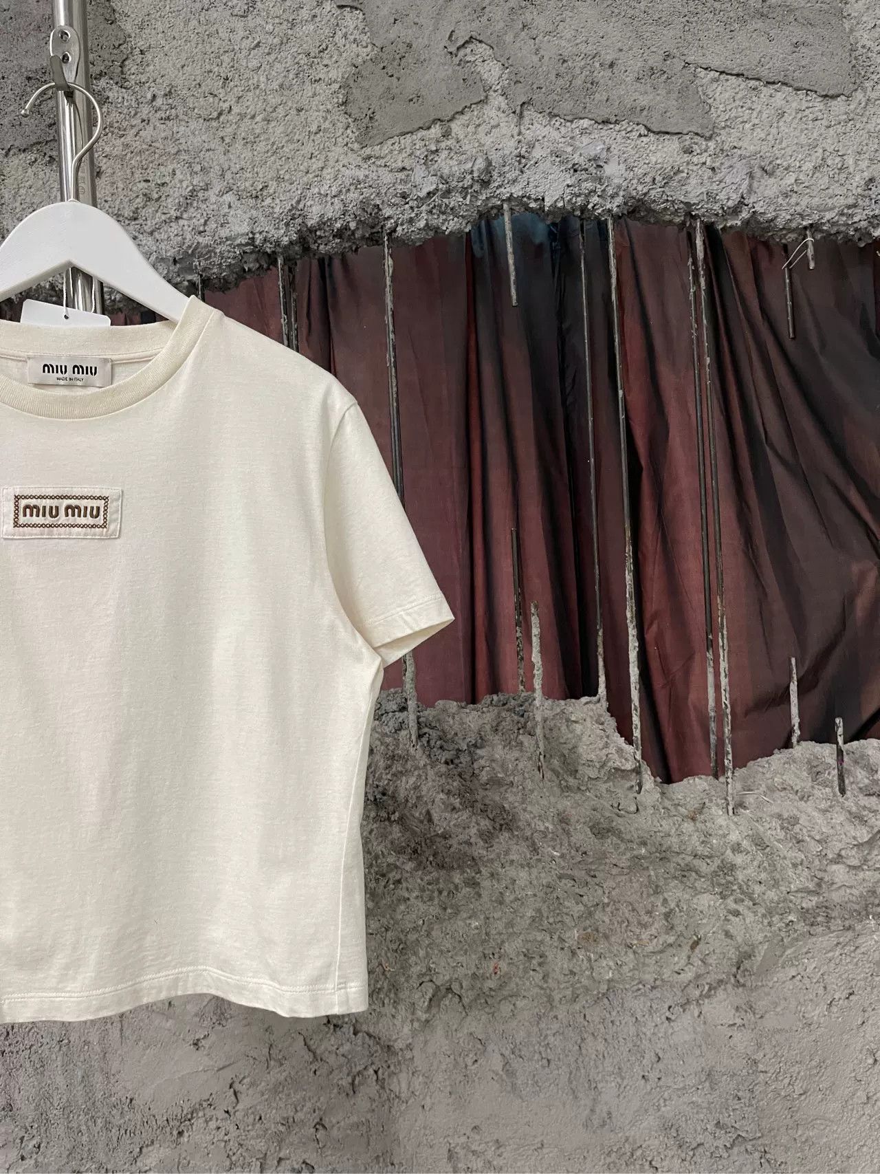 Miu Miu Miu Miu Embroidered Logo T-Shirt Size M Size M / US 6-8 / IT 42-44 - 5 Thumbnail