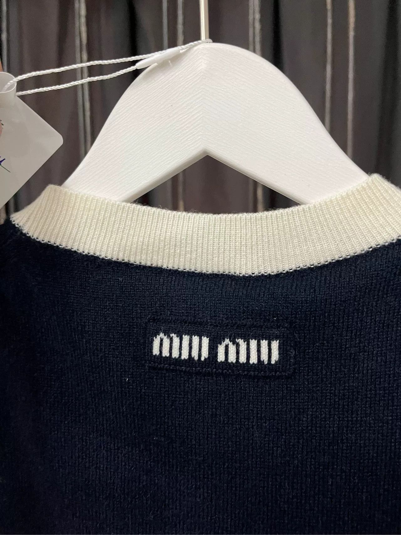 Miu Miu Miu Miu Contrast Collar Knit Sweater Size 42 Size M / US 6-8 / IT 42-44 - 6 Thumbnail