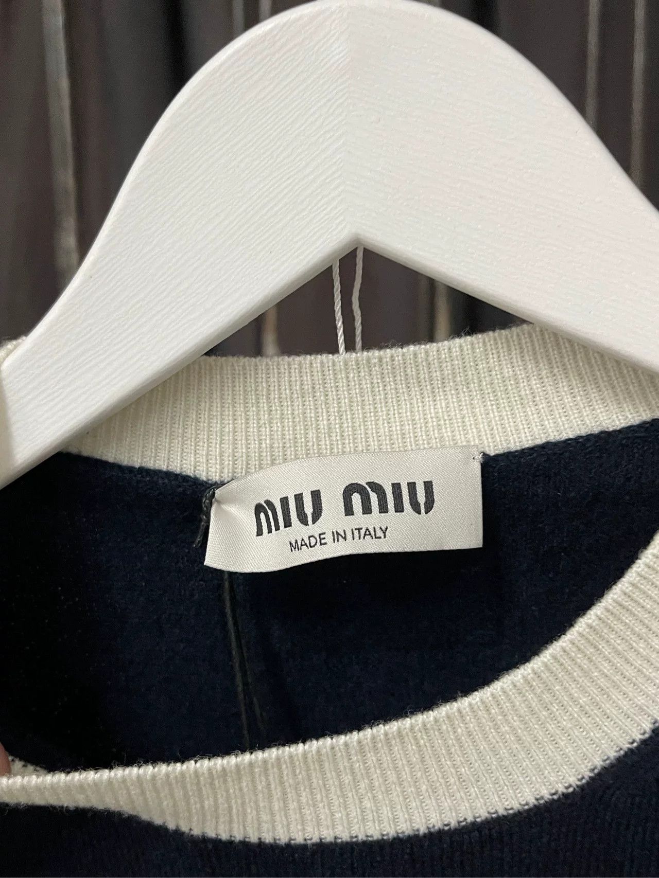 Miu Miu Miu Miu Contrast Collar Knit Sweater Size 42 Size M / US 6-8 / IT 42-44 - 7 Thumbnail