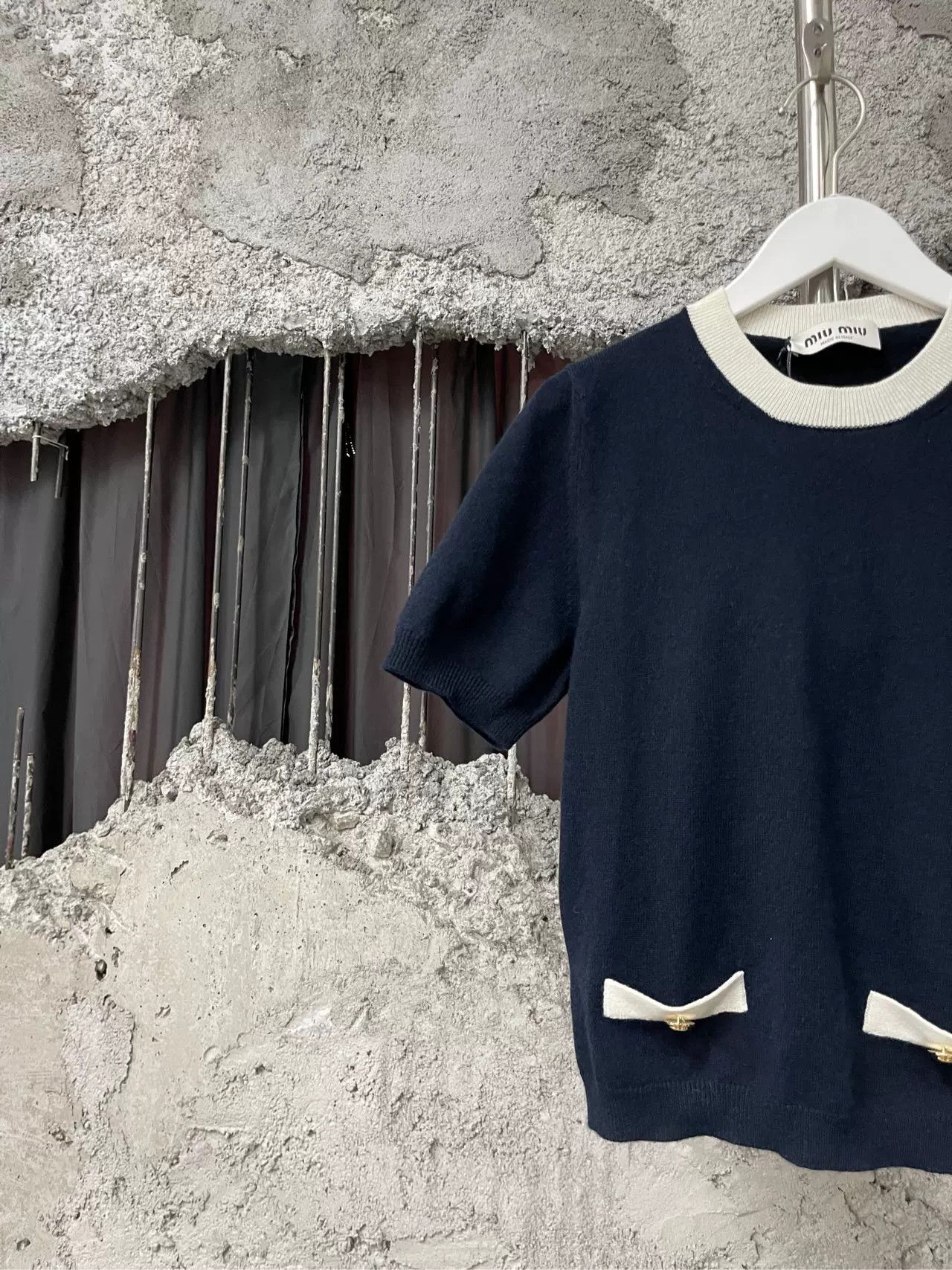 Miu Miu Miu Miu Contrast Collar Knit Sweater Size 42 Size M / US 6-8 / IT 42-44 - 4 Thumbnail