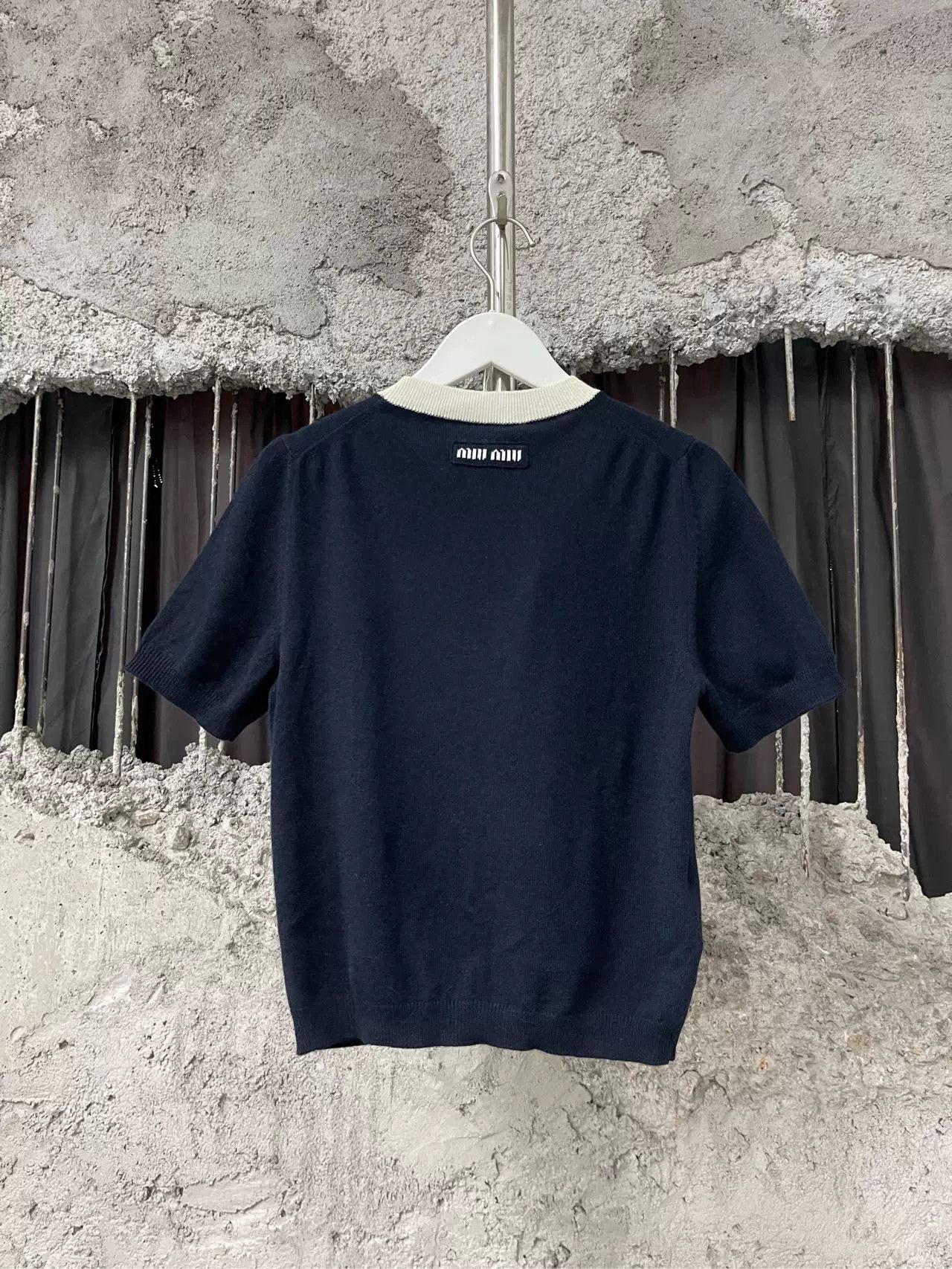 Miu Miu Miu Miu Contrast Collar Knit Sweater Size 42 Size M / US 6-8 / IT 42-44 - 3 Thumbnail