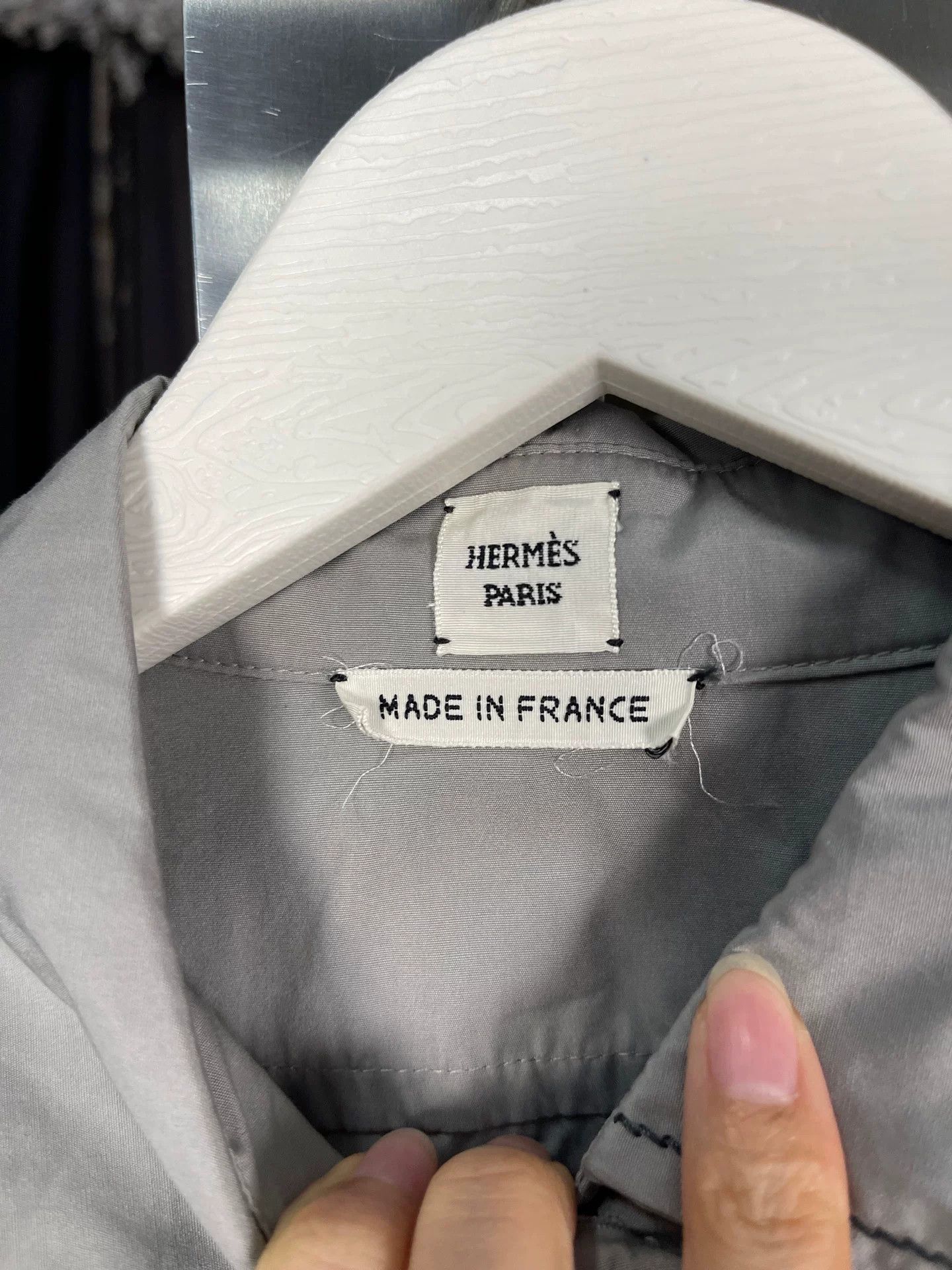 Hermes Hermès Gray Shirt Coat Size 34 Size XS / US 0-2 / IT 36-38 - 7 Thumbnail
