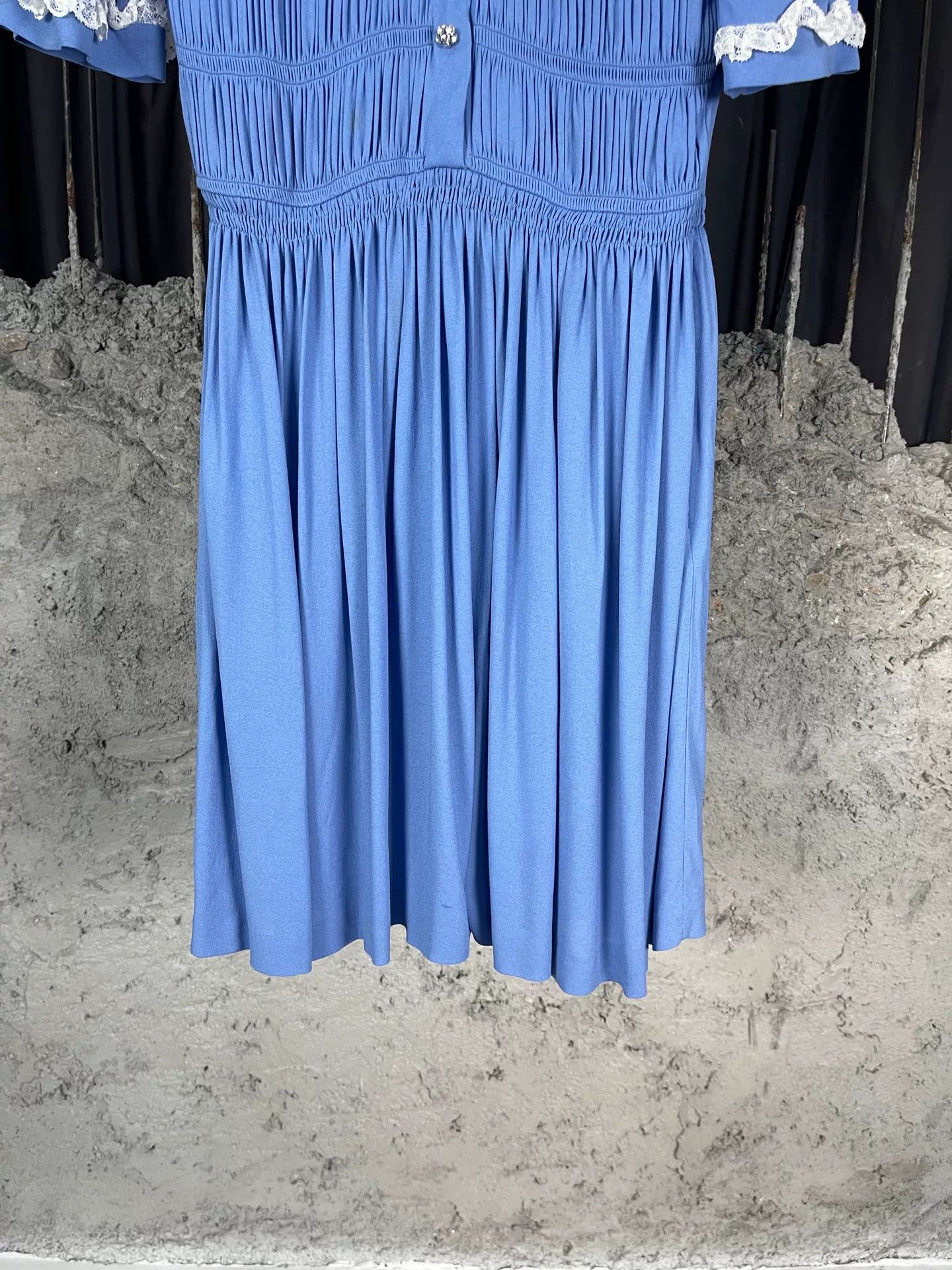 Miu Miu Miu Miu Blue Pleated Mini Dress Size 40 Size S / US 4 / IT 40 - 5 Thumbnail