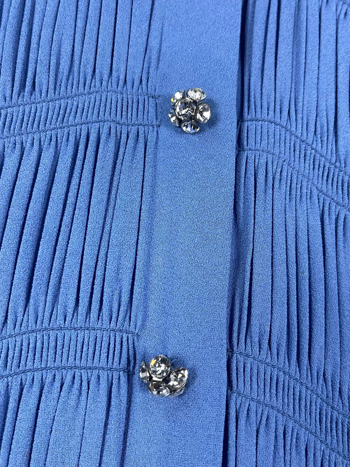Miu Miu Miu Miu Blue Pleated Mini Dress Size 40 Size S / US 4 / IT 40 - 6 Thumbnail