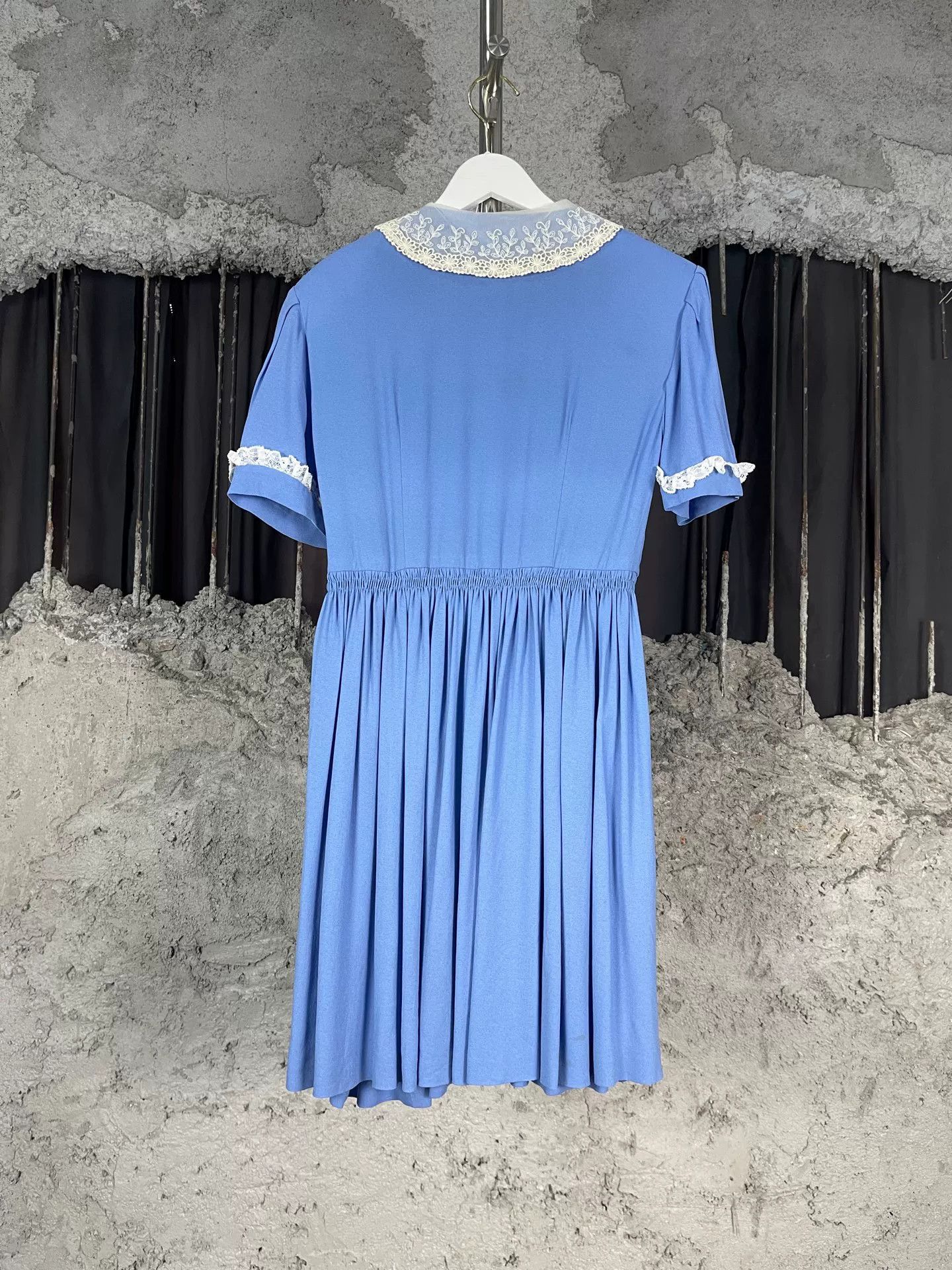 Miu Miu Miu Miu Blue Pleated Mini Dress Size 40 Size S / US 4 / IT 40 - 3 Thumbnail