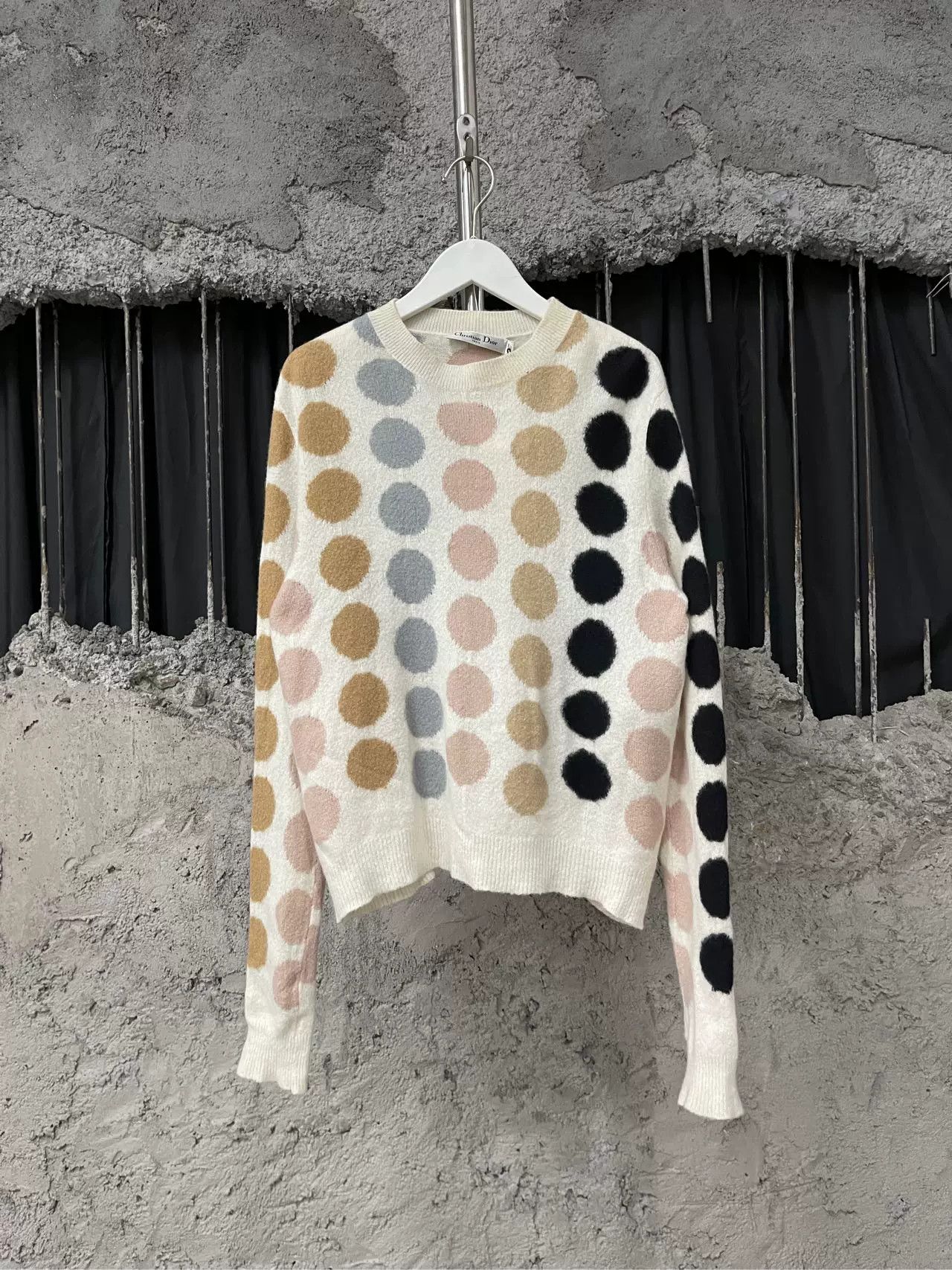 Dior Dior Polka Dot Cashmere Sweater FR 38 Size S / US 4 / IT 40 - 2 Thumbnail