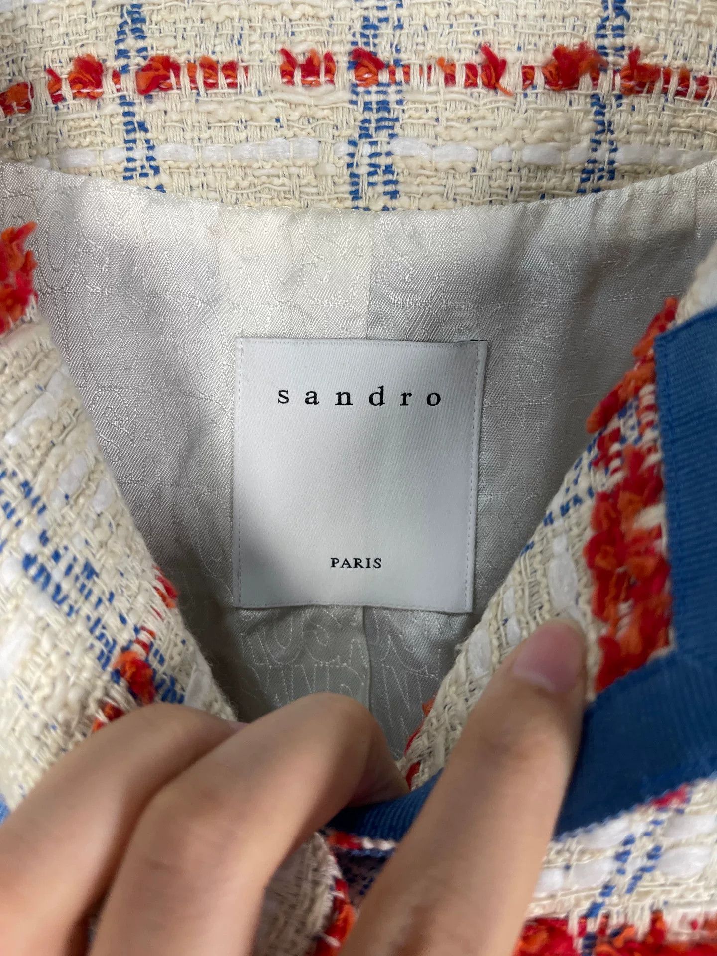 Sandro Sandro Tweed Check Blazer Size 36 Size XS / US 0-2 / IT 36-38 - 7 Thumbnail