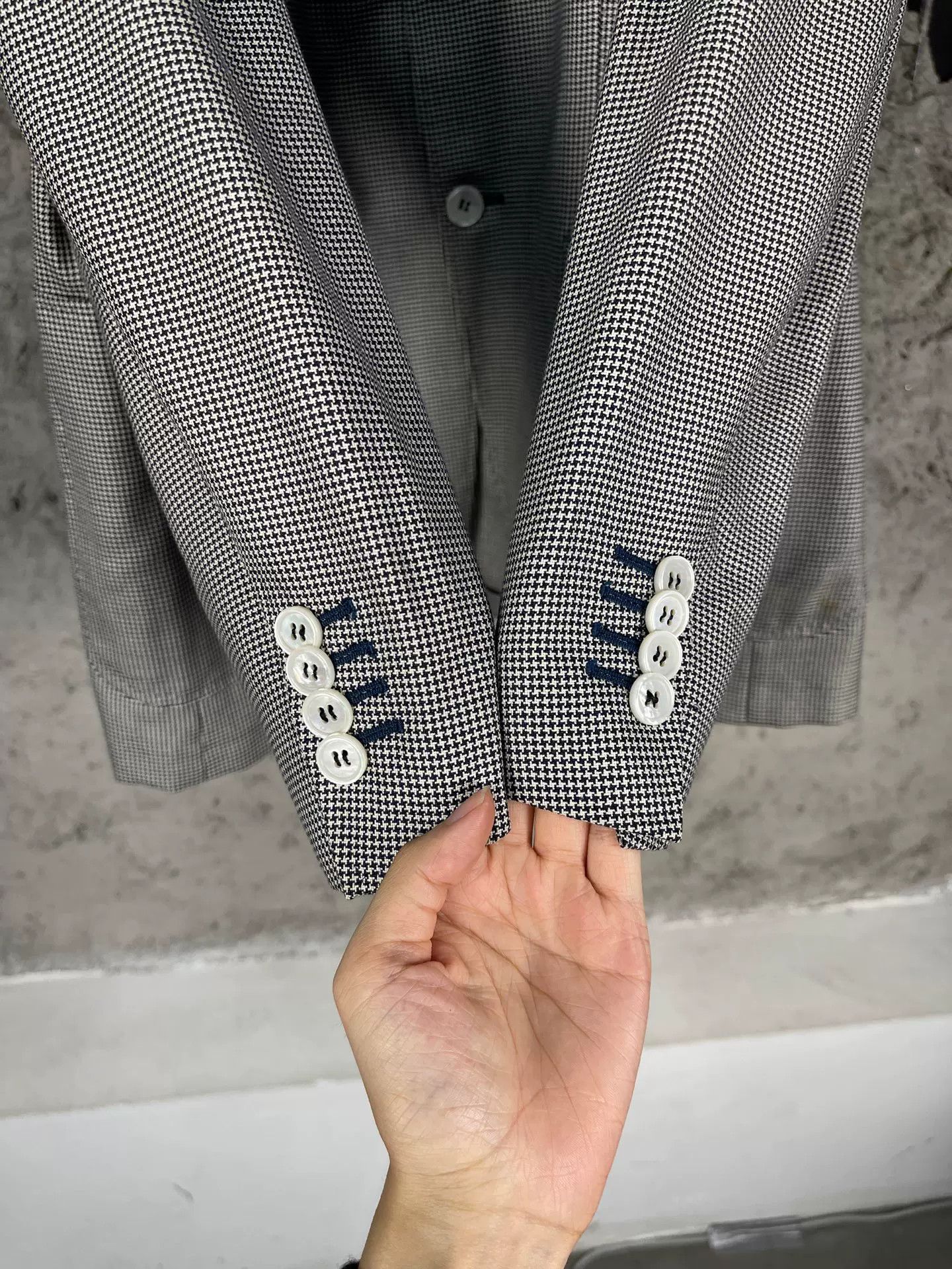 Canali Canali Cashmere Houndstooth Blazer 42R Size 42R - 6 Thumbnail